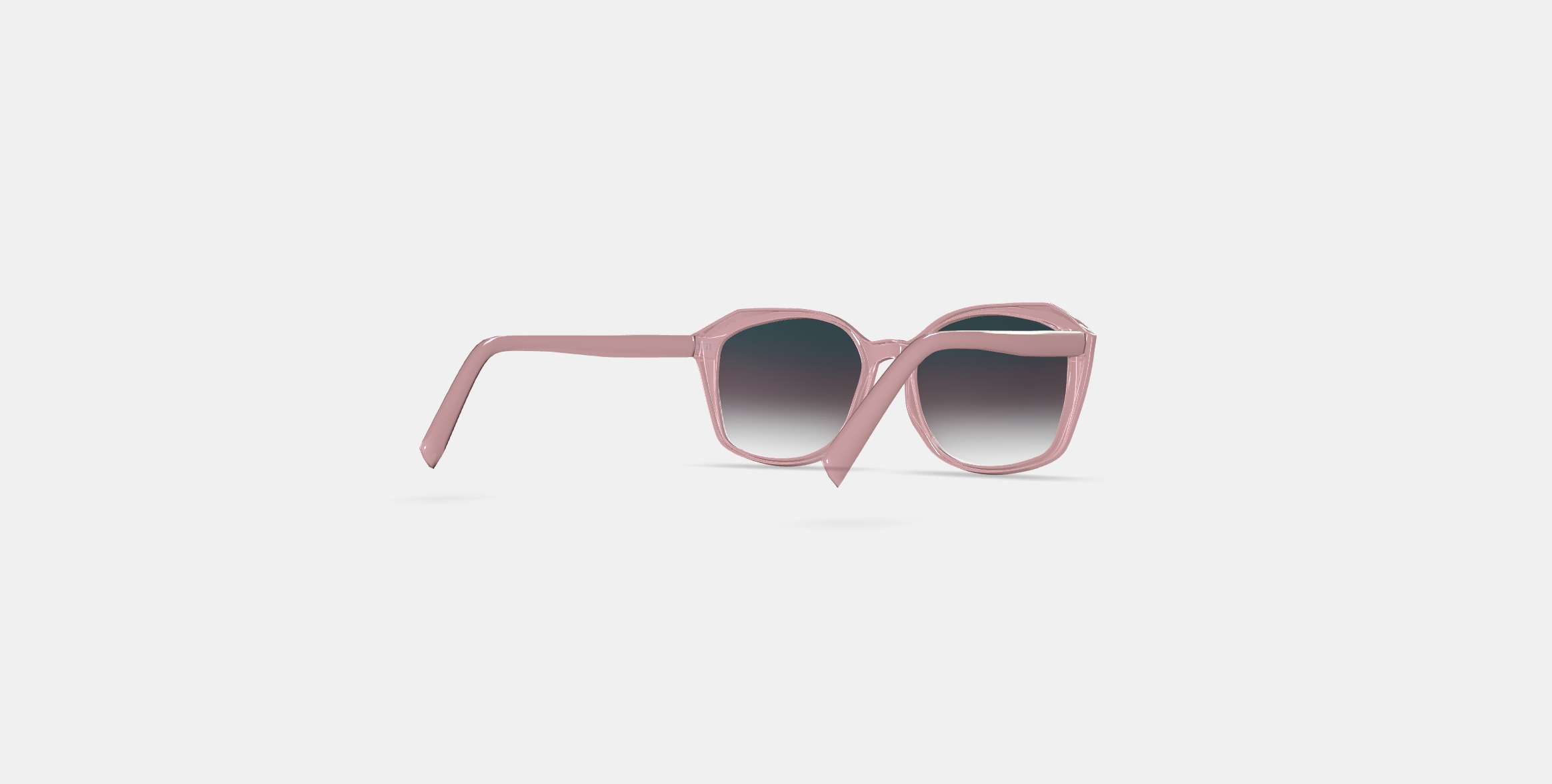Nancy Sunglasses in Rose Crystal 3D model_2