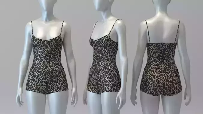 Leopard Print Tank and Shorts Set