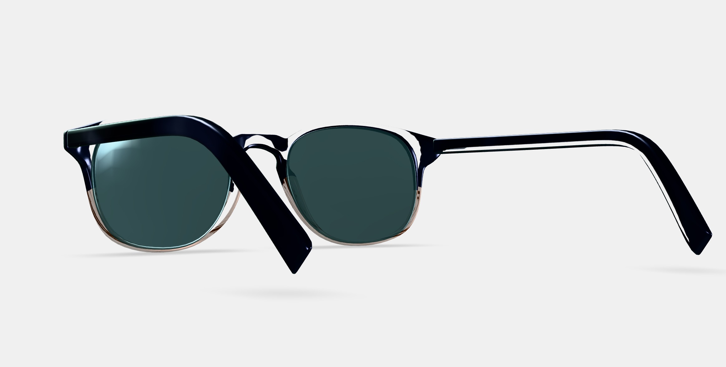 Downing Sunglasses in Antique Shale Fade 3D model_2