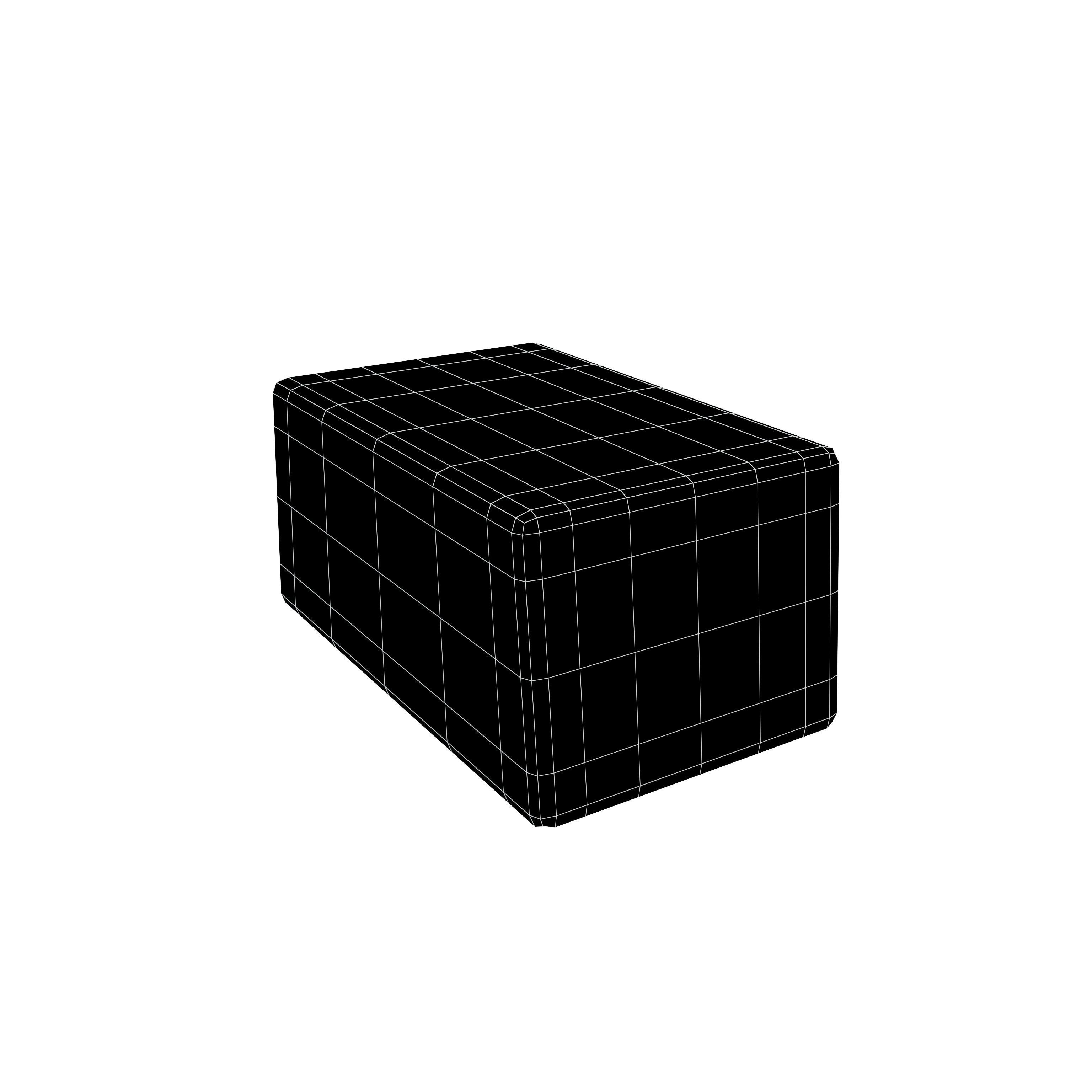 Rectangle Gummy Candy V2 002 Low-poly 3D model_5