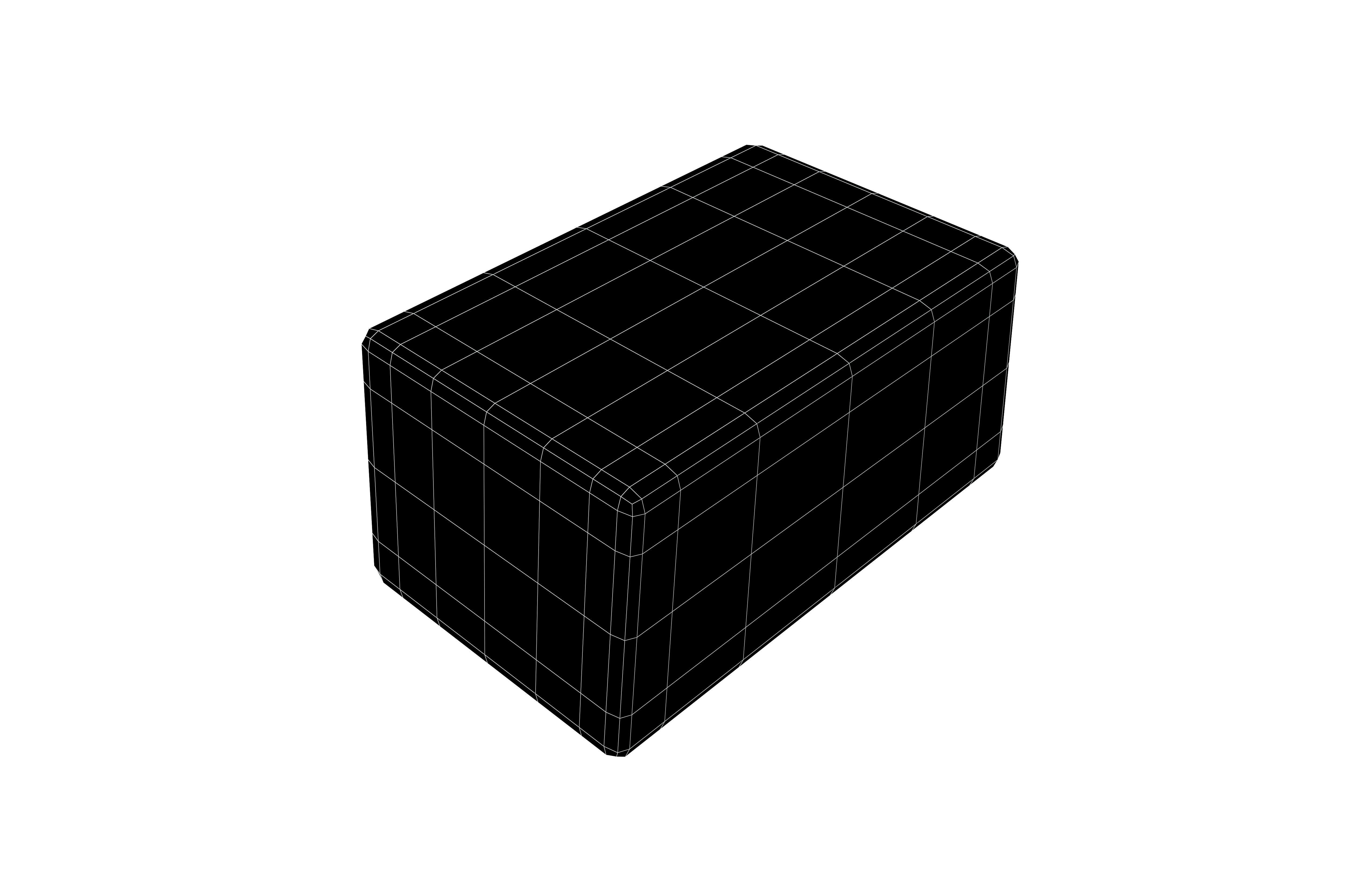Rectangle Gummy Candy V2 003 Low-poly 3D model_4