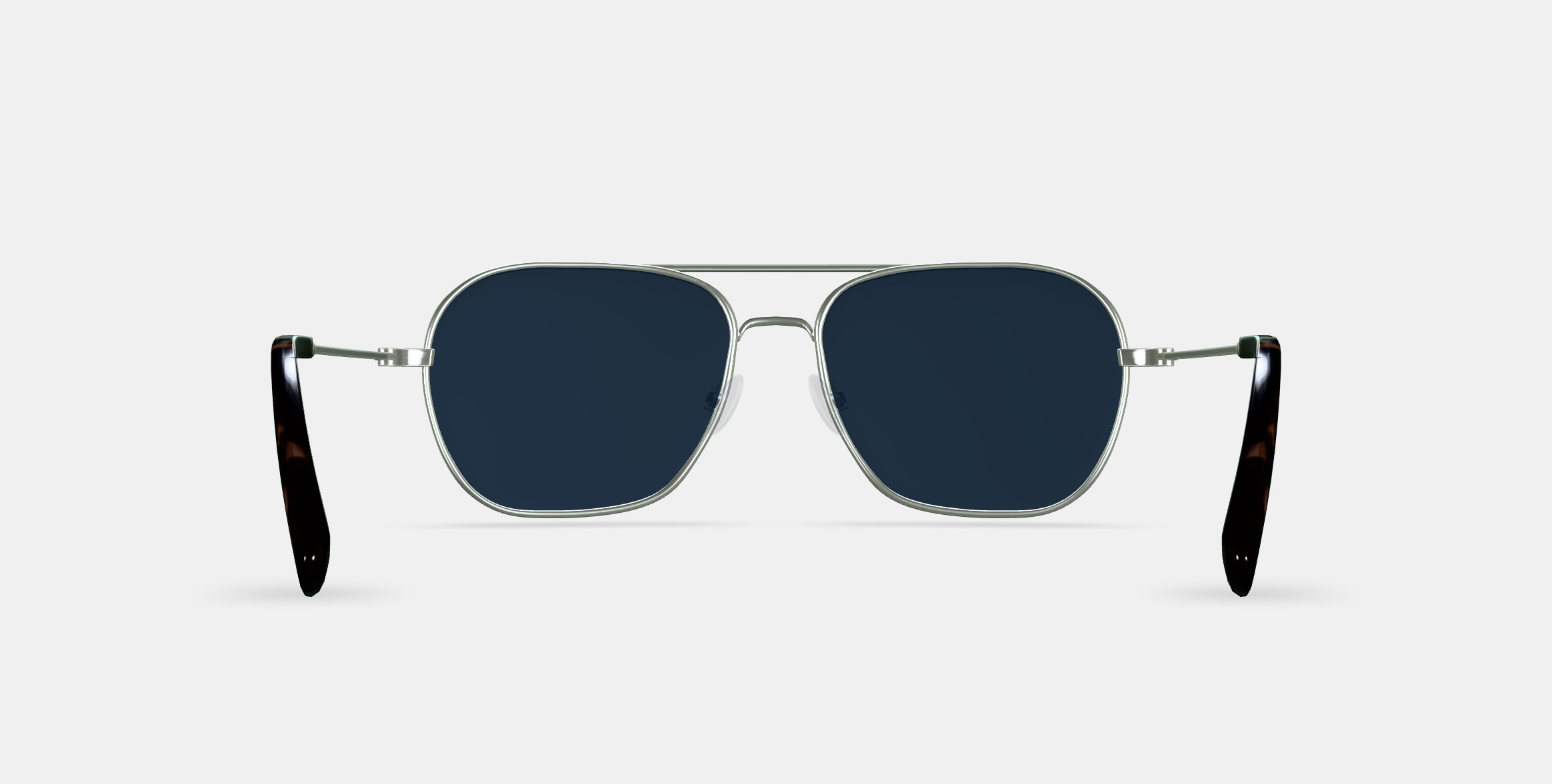 Abe Sunglasses in Polished Silver 3D model_15