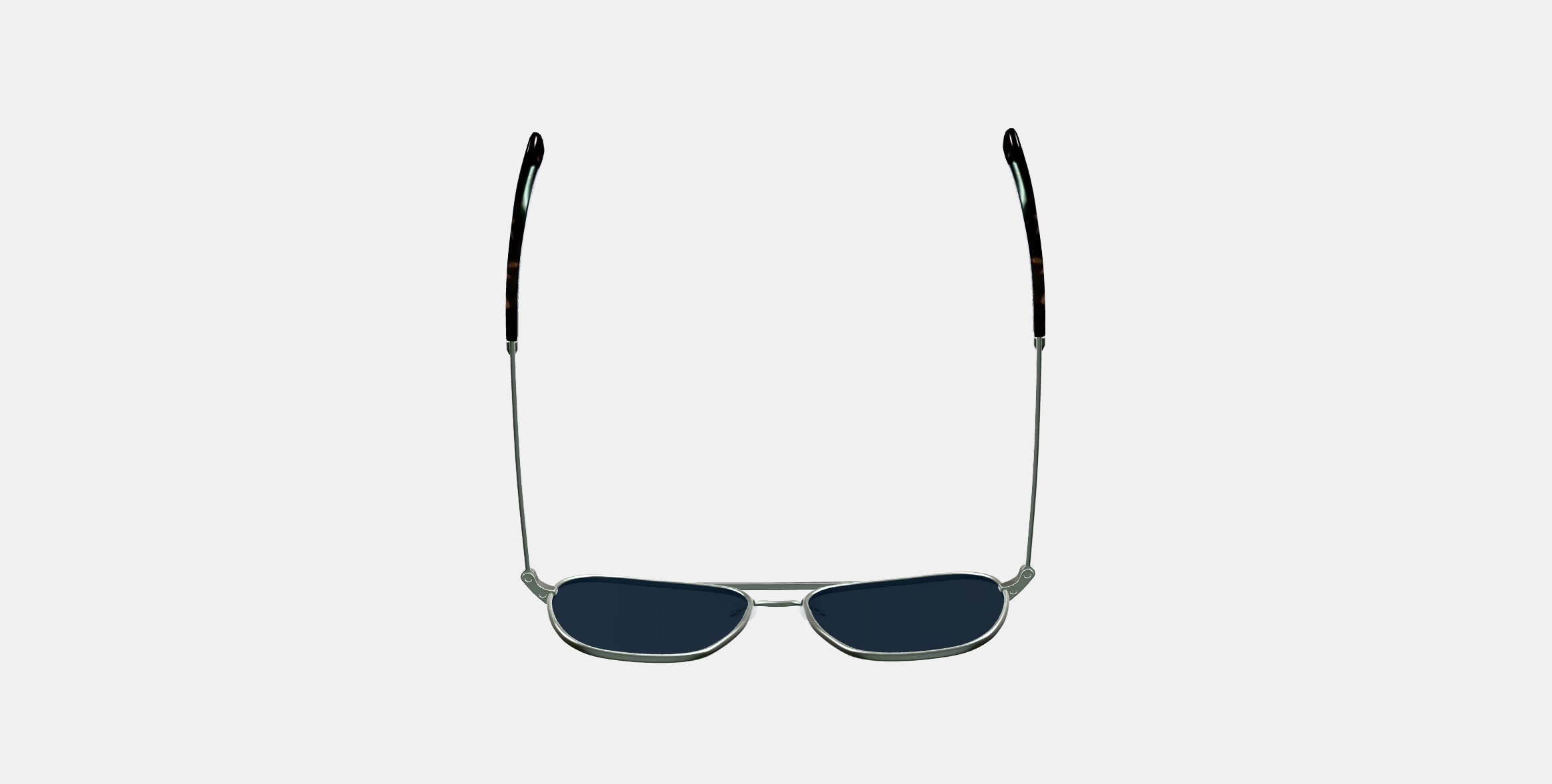 Abe Sunglasses in Polished Silver 3D model_7