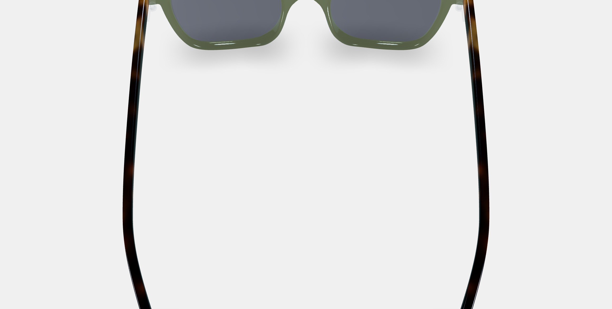 Griffin Sunglasses in Seaweed Crystal with Cognac Tortoise 3D model_2