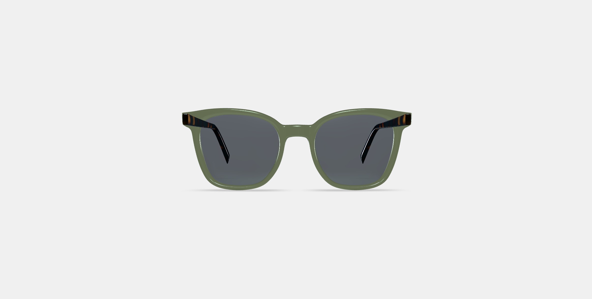 Griffin Sunglasses in Seaweed Crystal with Cognac Tortoise 3D model_10