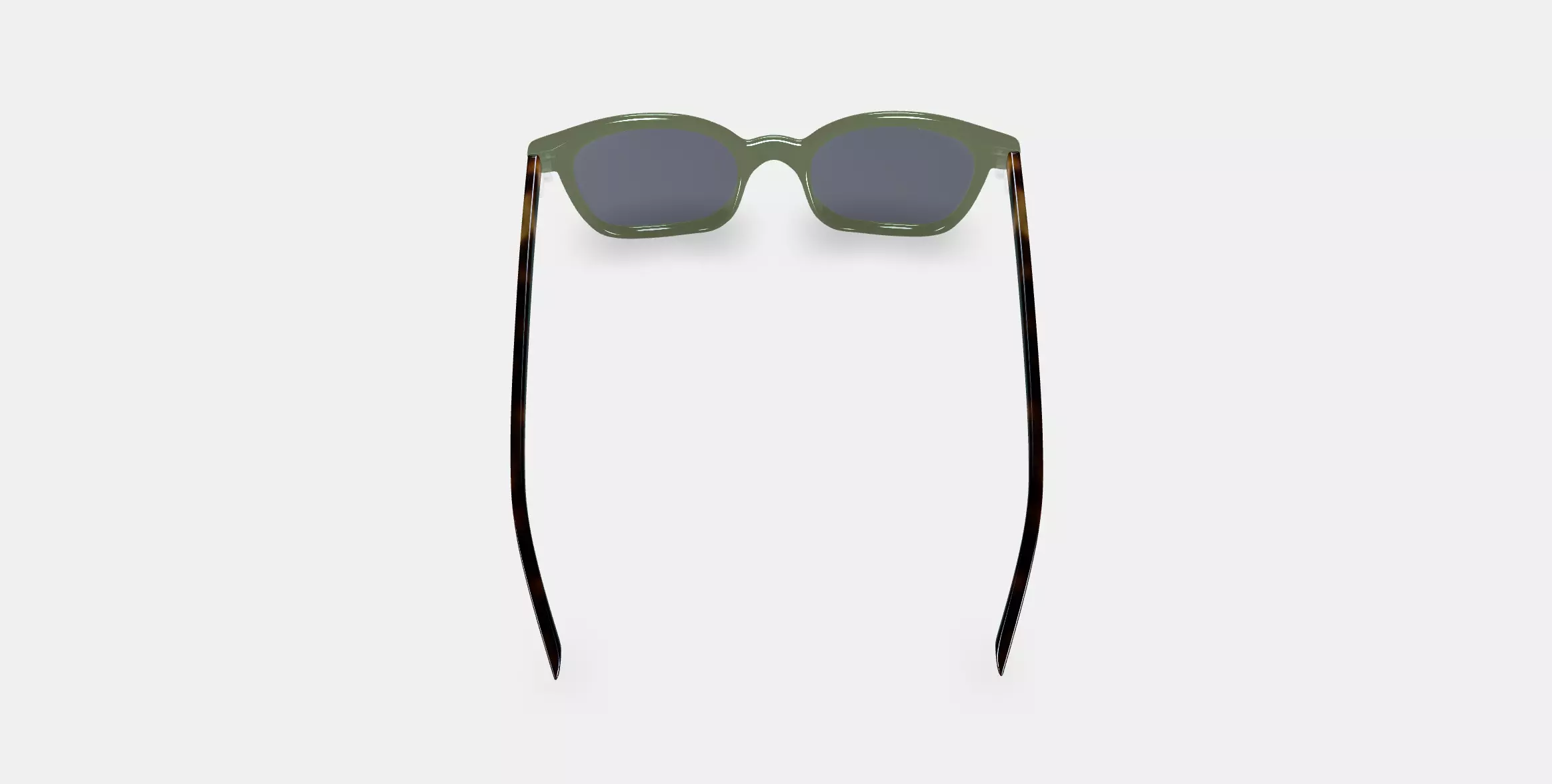Griffin Sunglasses in Seaweed Crystal with Cognac Tortoise 3D model_0