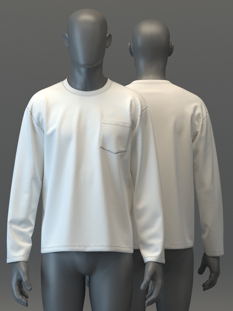 LS Pocket Tee 3D model_2