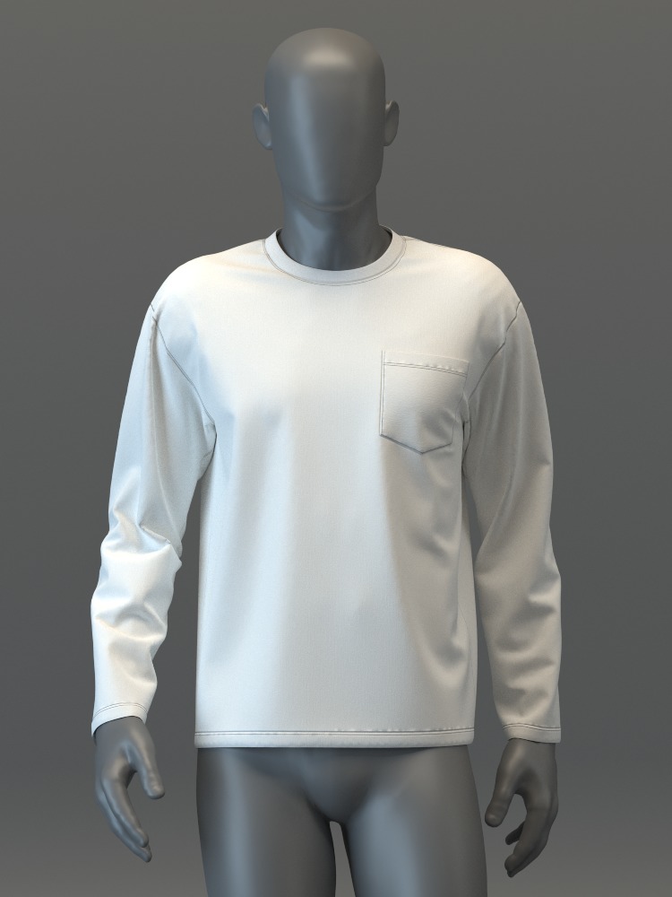 LS Pocket Tee 3D model_5