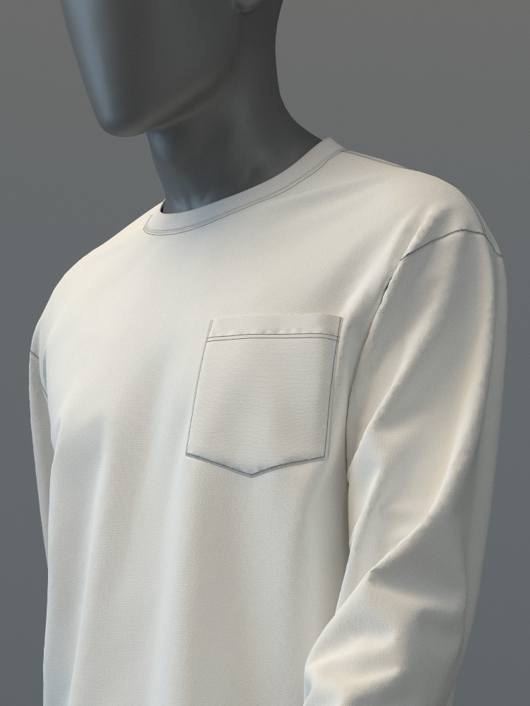 LS Pocket Tee 3D model_4