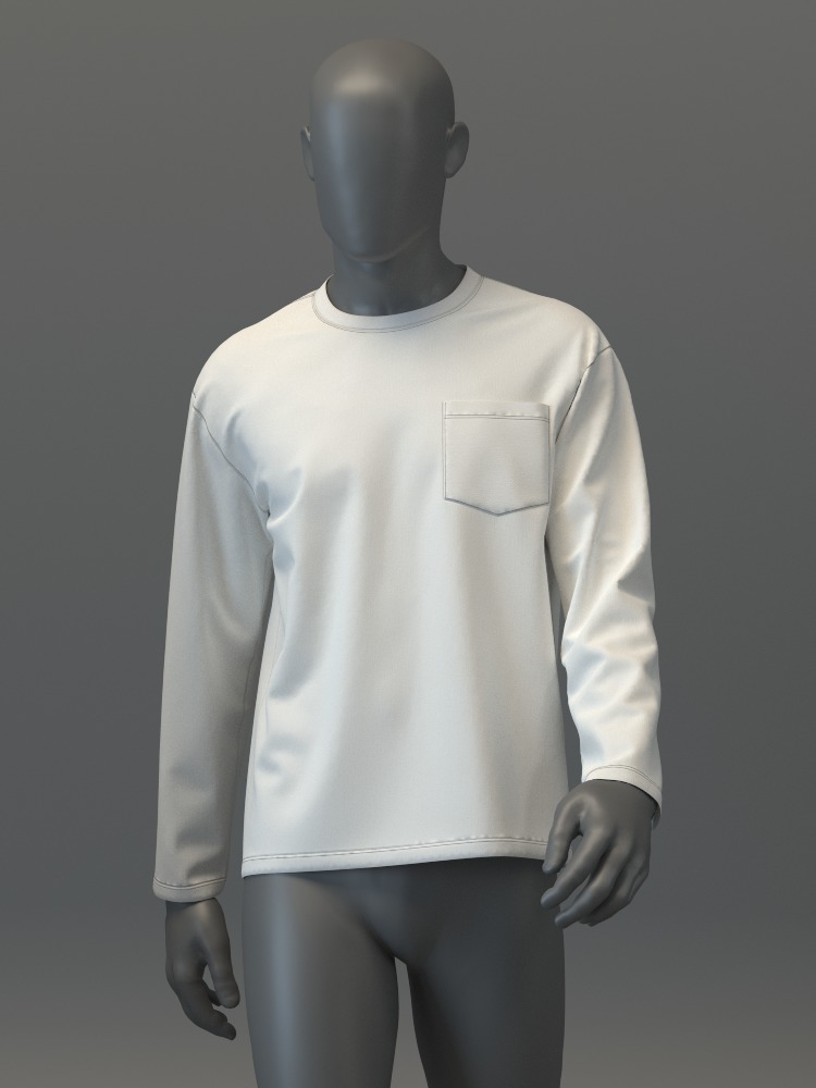 LS Pocket Tee 3D model_3