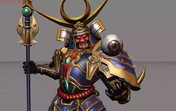 Alpha Onimusha Commander Low-poly 3D model