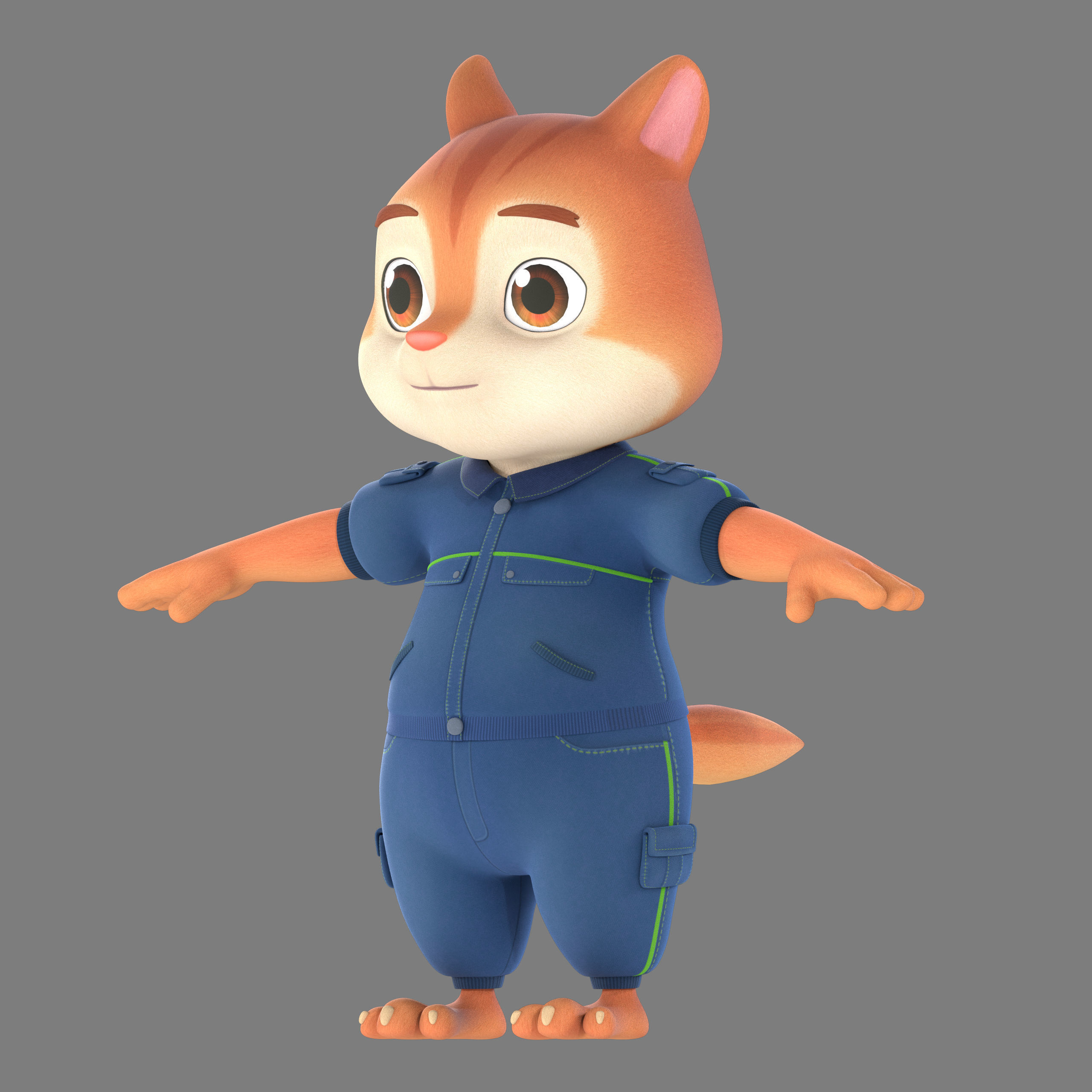 chipmunks 3D model_2
