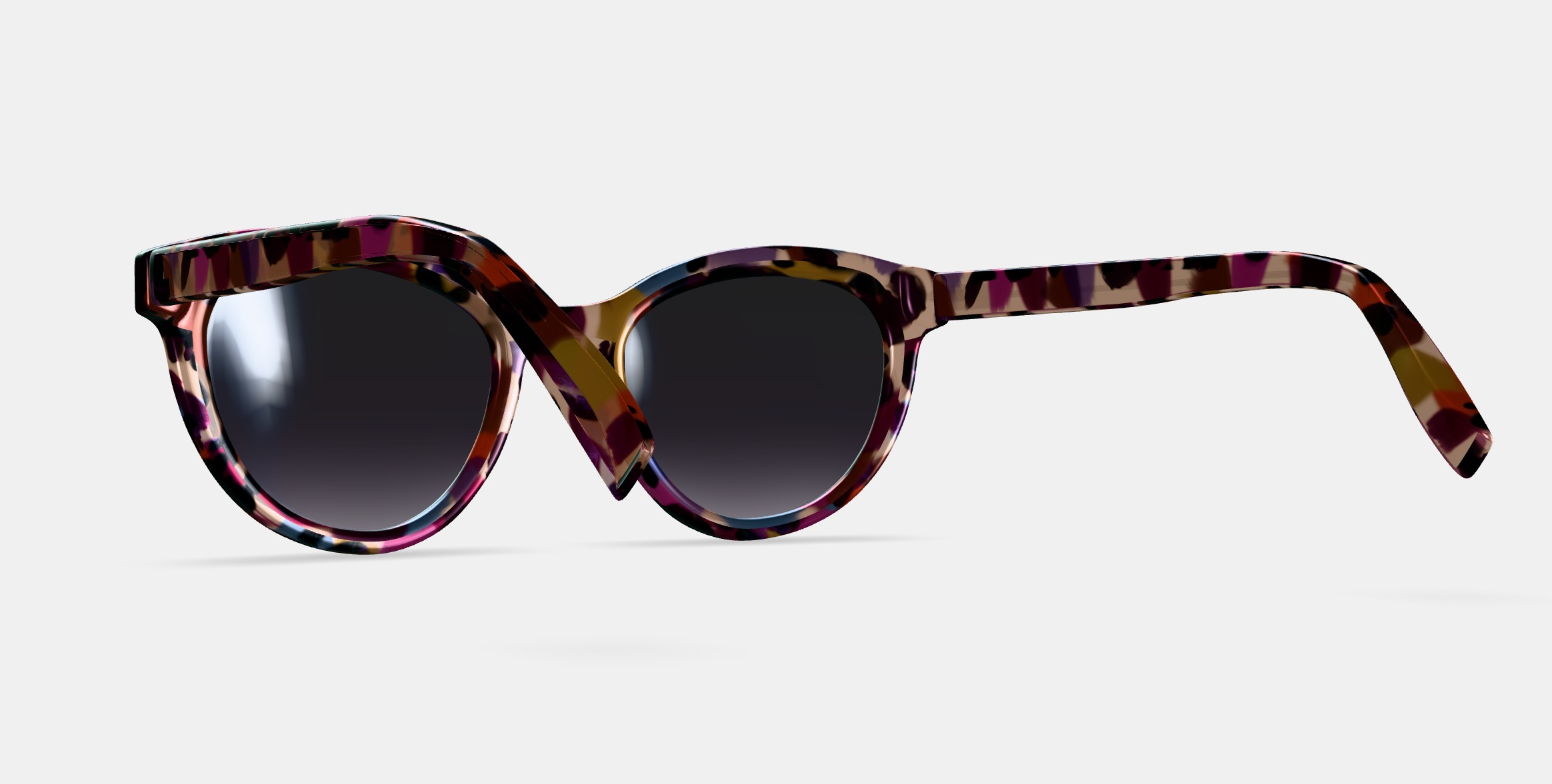 Raina Sunglasses in Confetti Tortoise 3D model_4