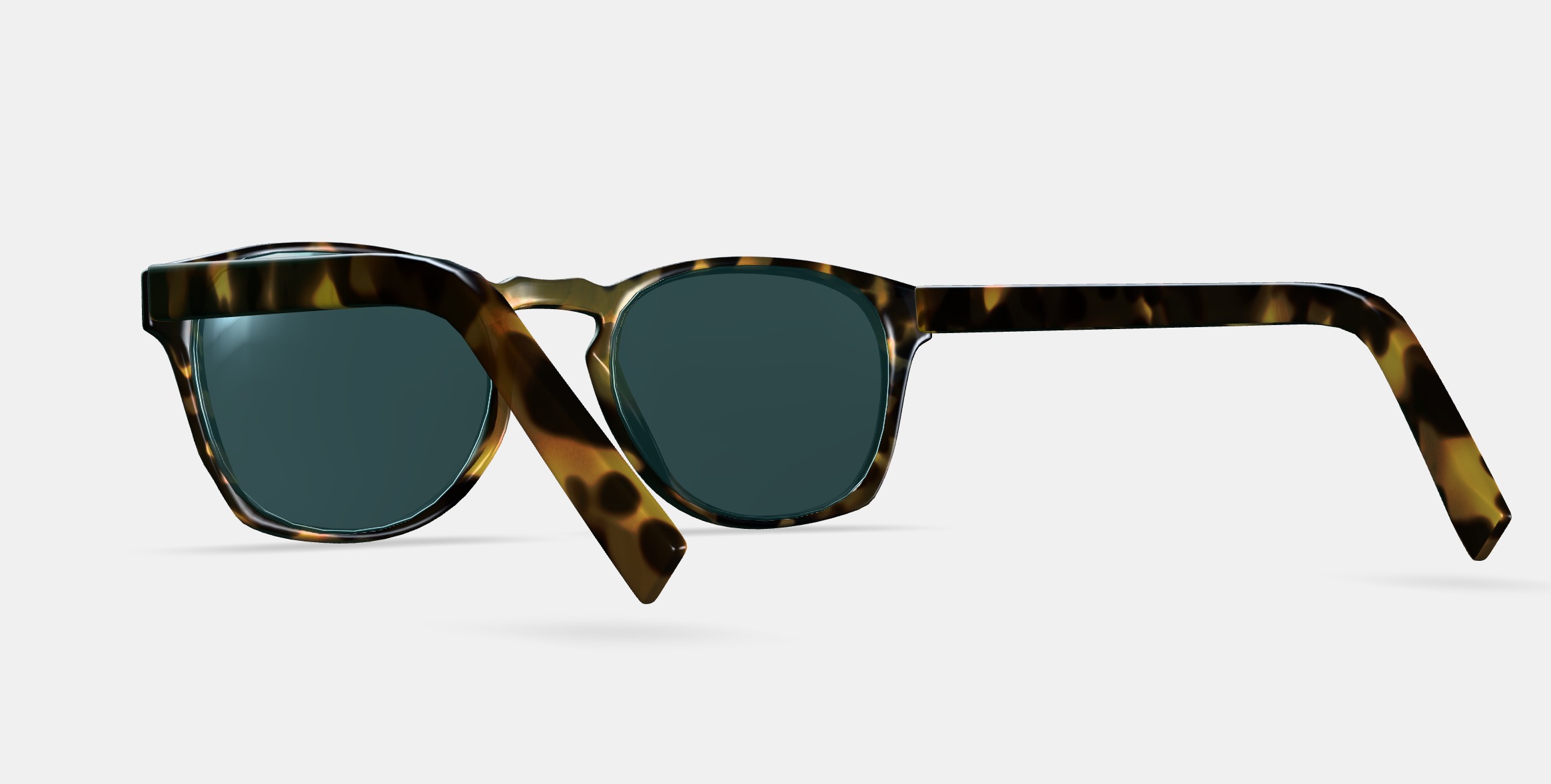 Topper Sunglasses in Hazelnut Tortoise Matte 3D model_2