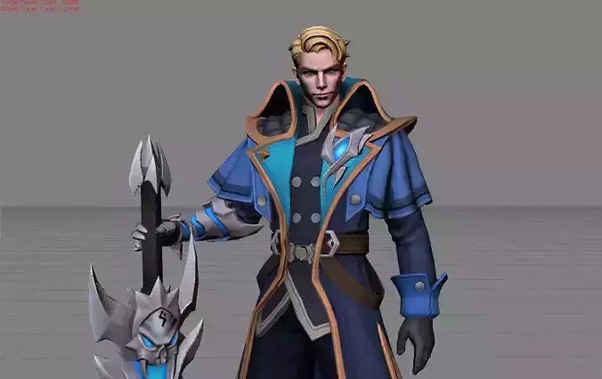 Alucard Demon Hunter Low-poly 3D model