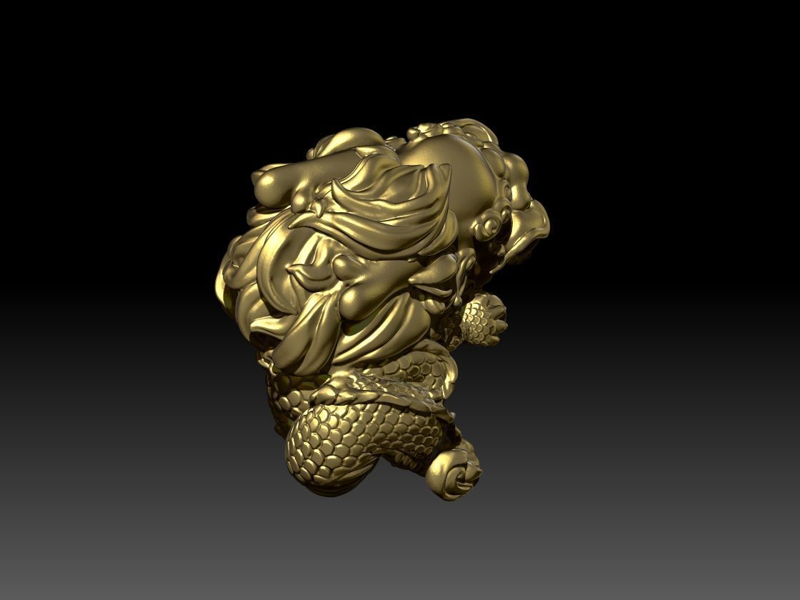 Chinese Lion 3D print model_2
