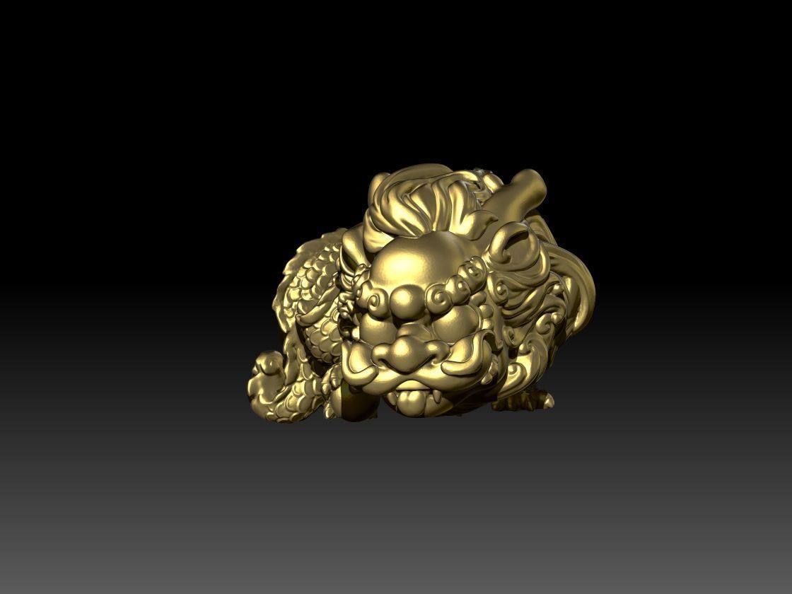 Chinese Lion 3D print model_1