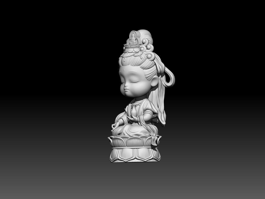Baby Buddha 3D print model_3