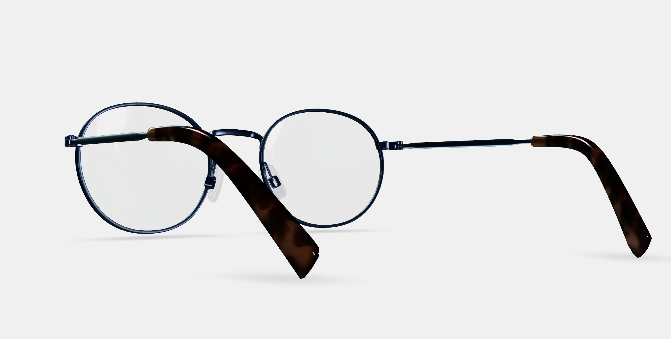 Simon Eyeglasses in Brushed Ink 3D model_2