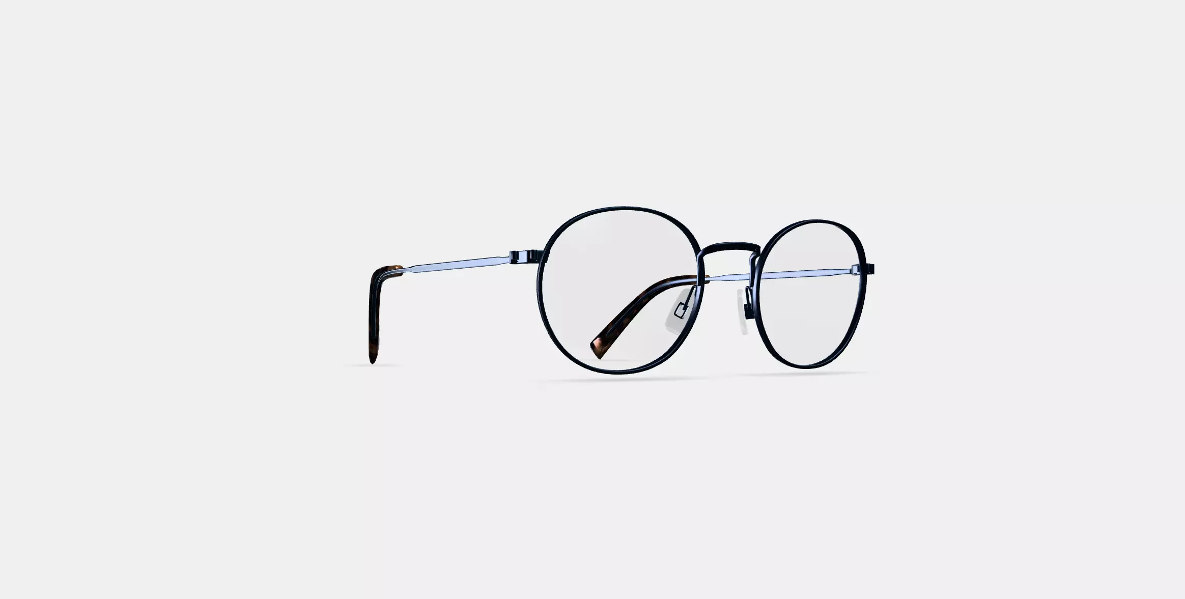 Simon Eyeglasses in Brushed Ink 3D model_0