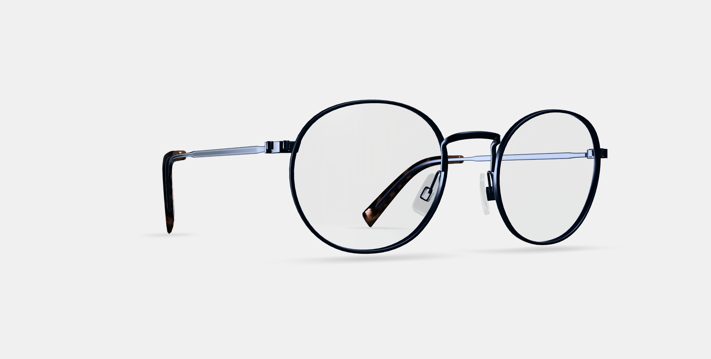 Simon Eyeglasses in Brushed Ink 3D model_9