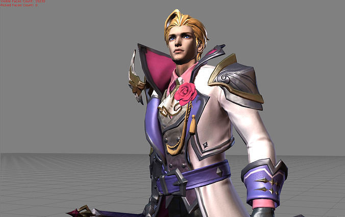 Alucard Romantic Fantasy Skin Low-poly 3D model