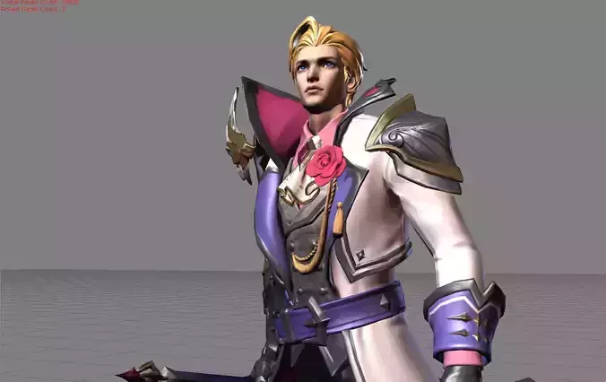Alucard Romantic Fantasy Skin Low-poly 3D model