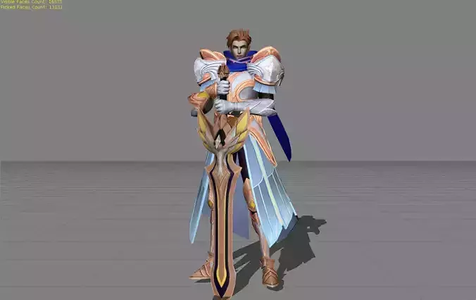 Alucard Lightborn  Low-poly 3D model