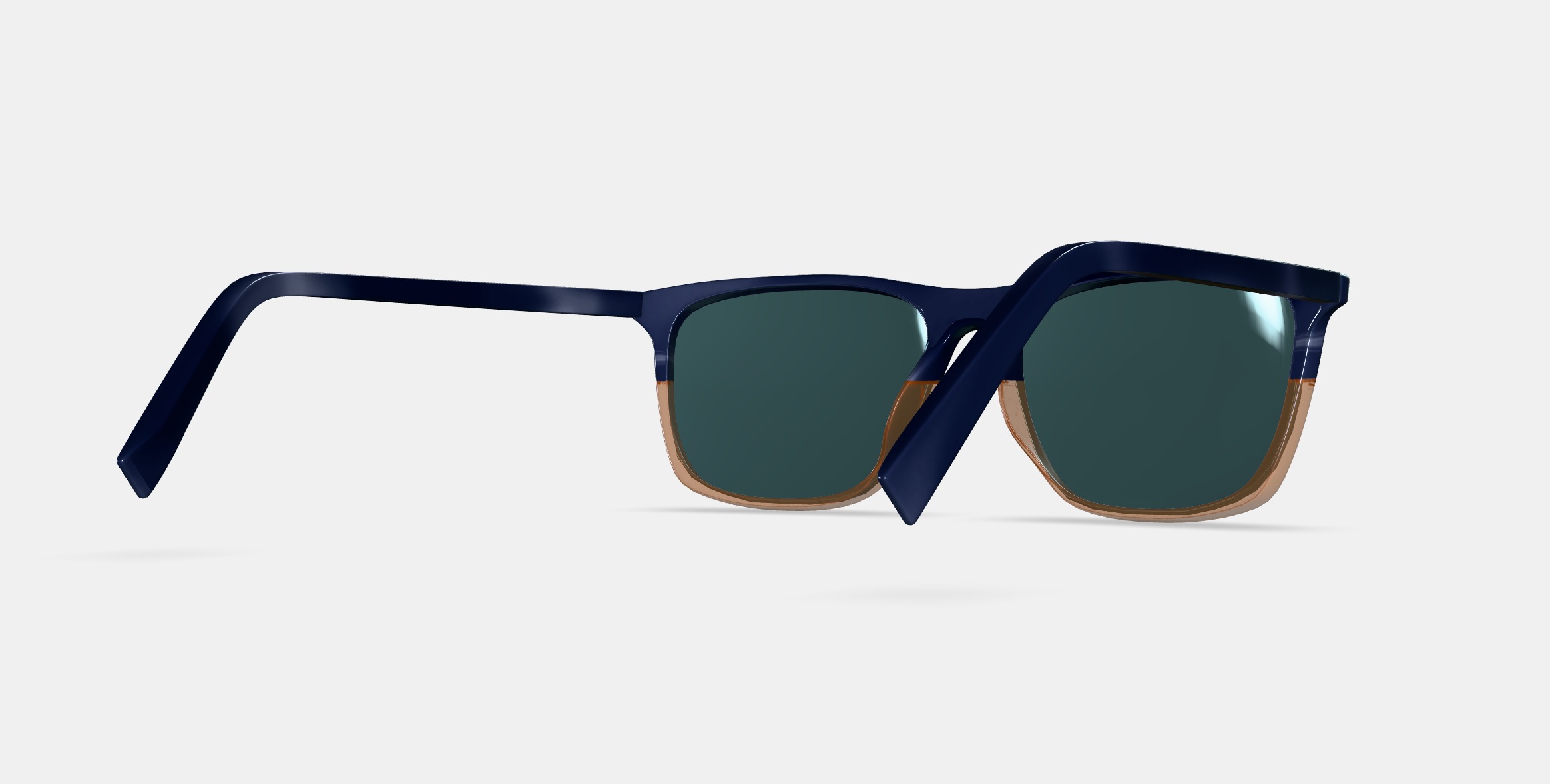 Fletcher Low Bridge Fit Sunglasses in Antique Shale Fade 3D model_6