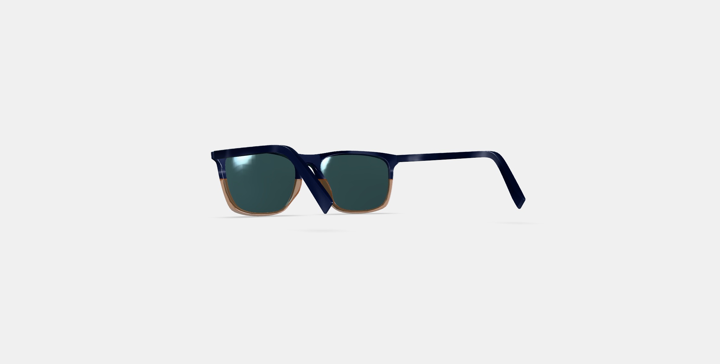 Fletcher Low Bridge Fit Sunglasses in Antique Shale Fade 3D model_16