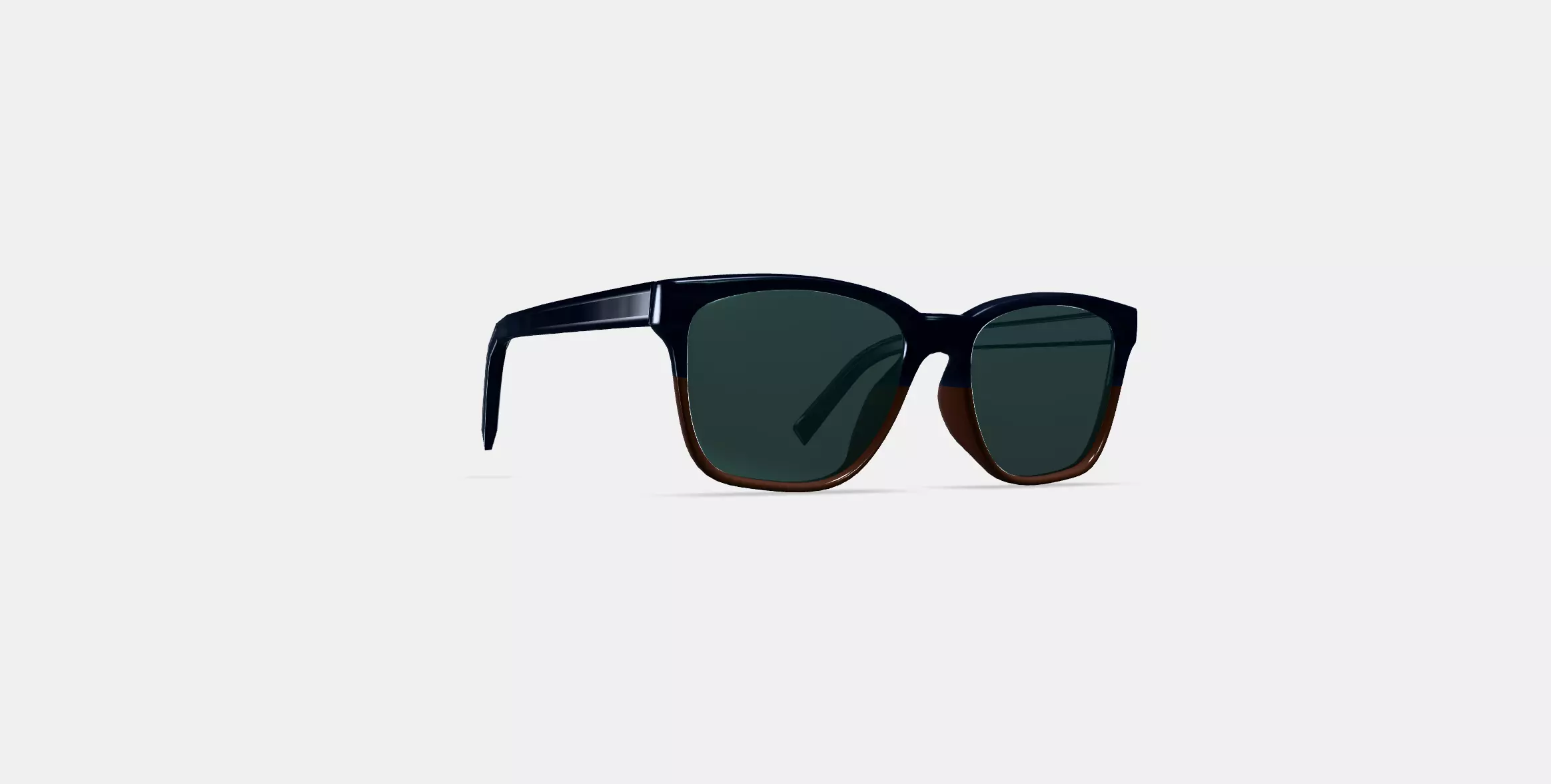 Barkley Low Bridge Fit Sunglasses in Antique Shale Fade 3D model_0