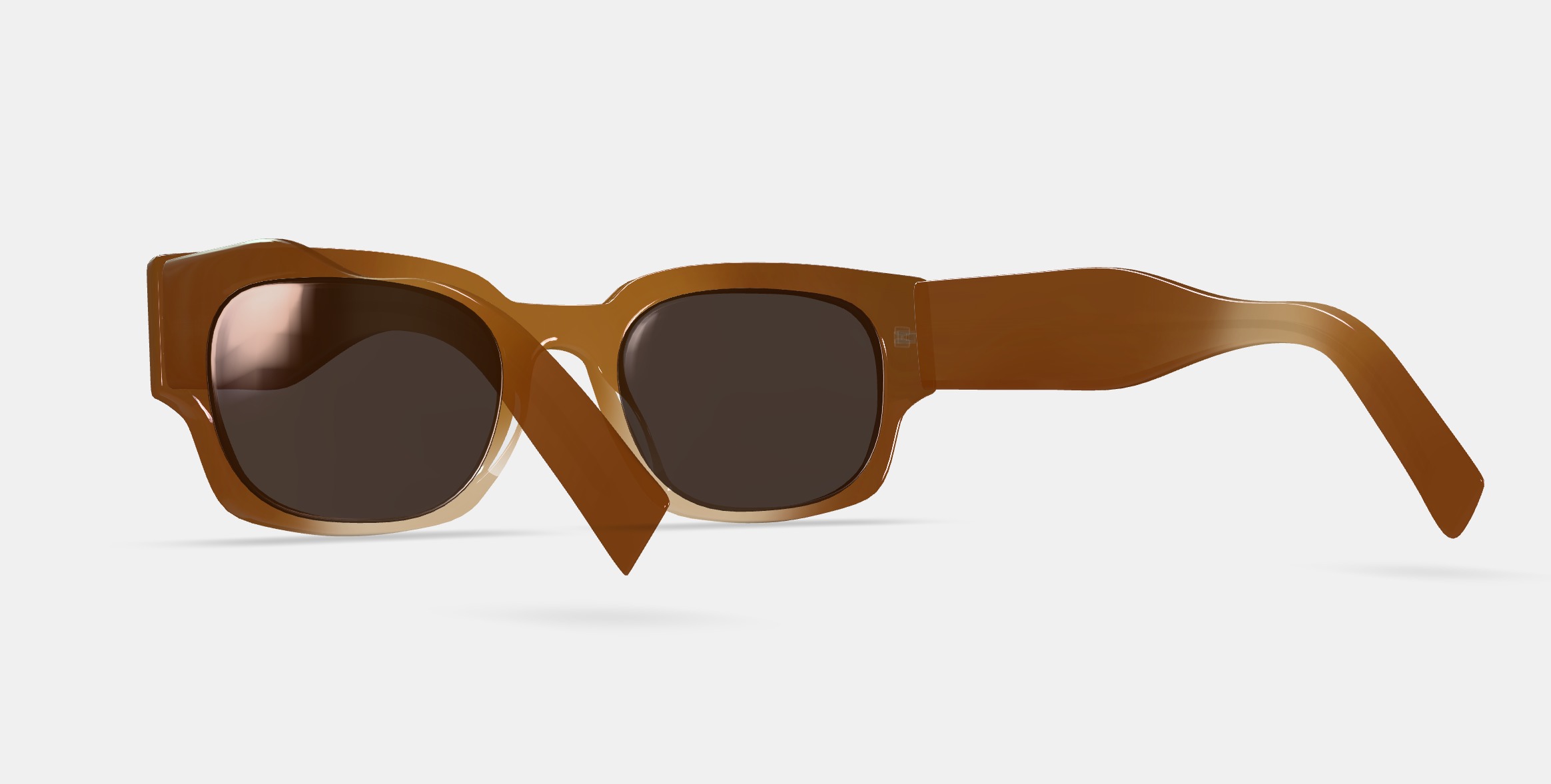 Domingo Sunglasses in Cinnamon Crystal Fade 3D model_5