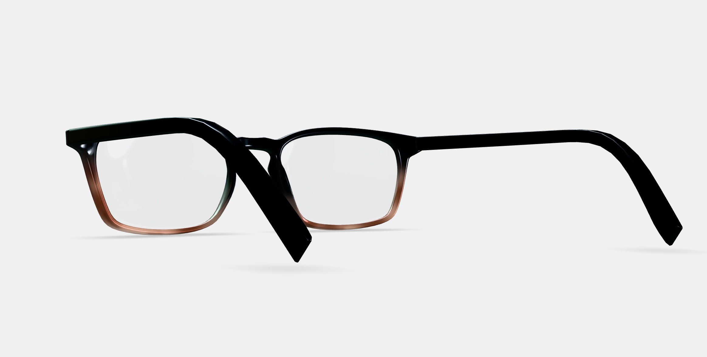 Chase Eyeglasses in Sugar Maple Fade 3D model_2
