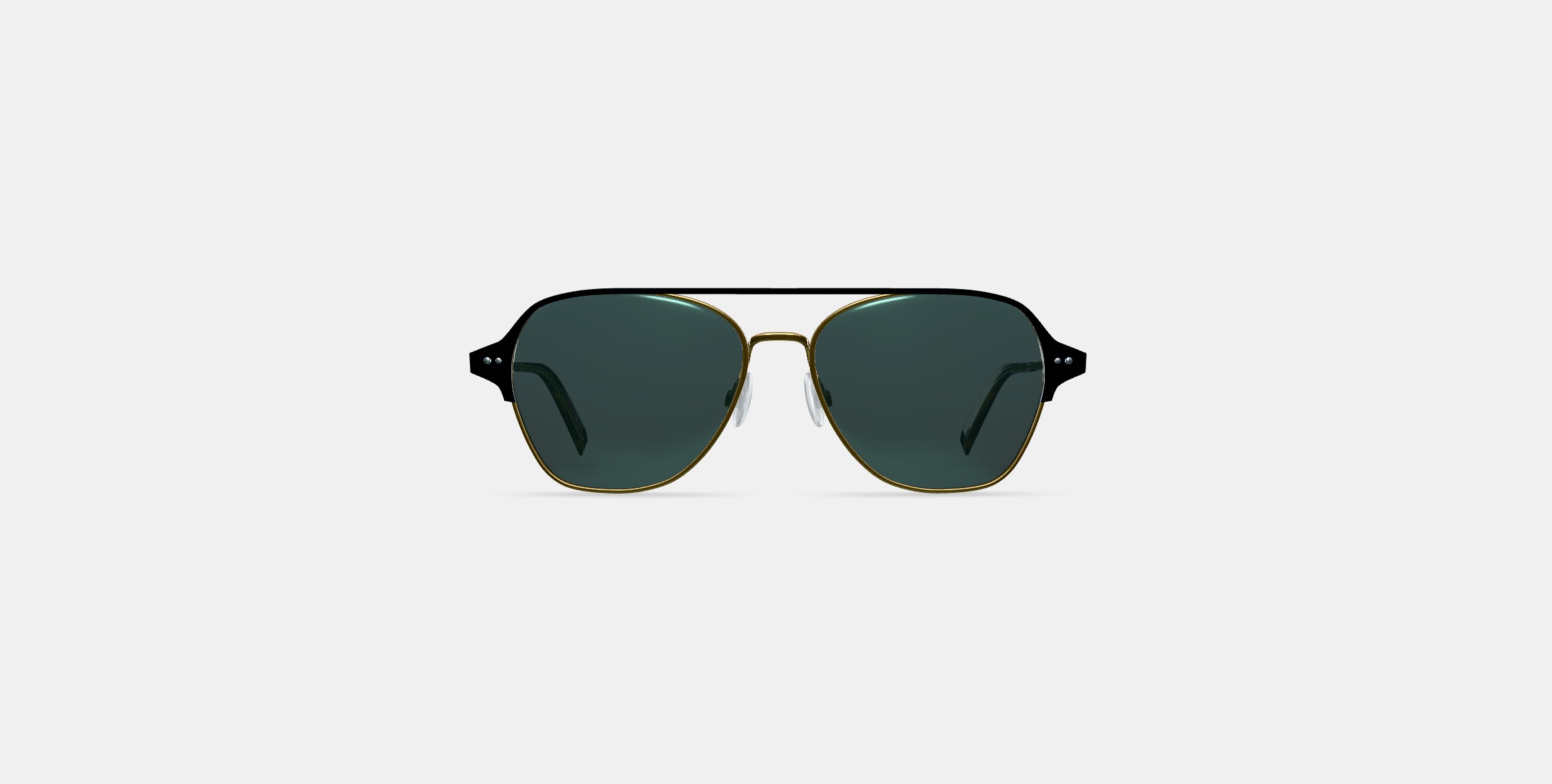 Corson Sunglasses in Jet Black with Polished Gold 3D model_10