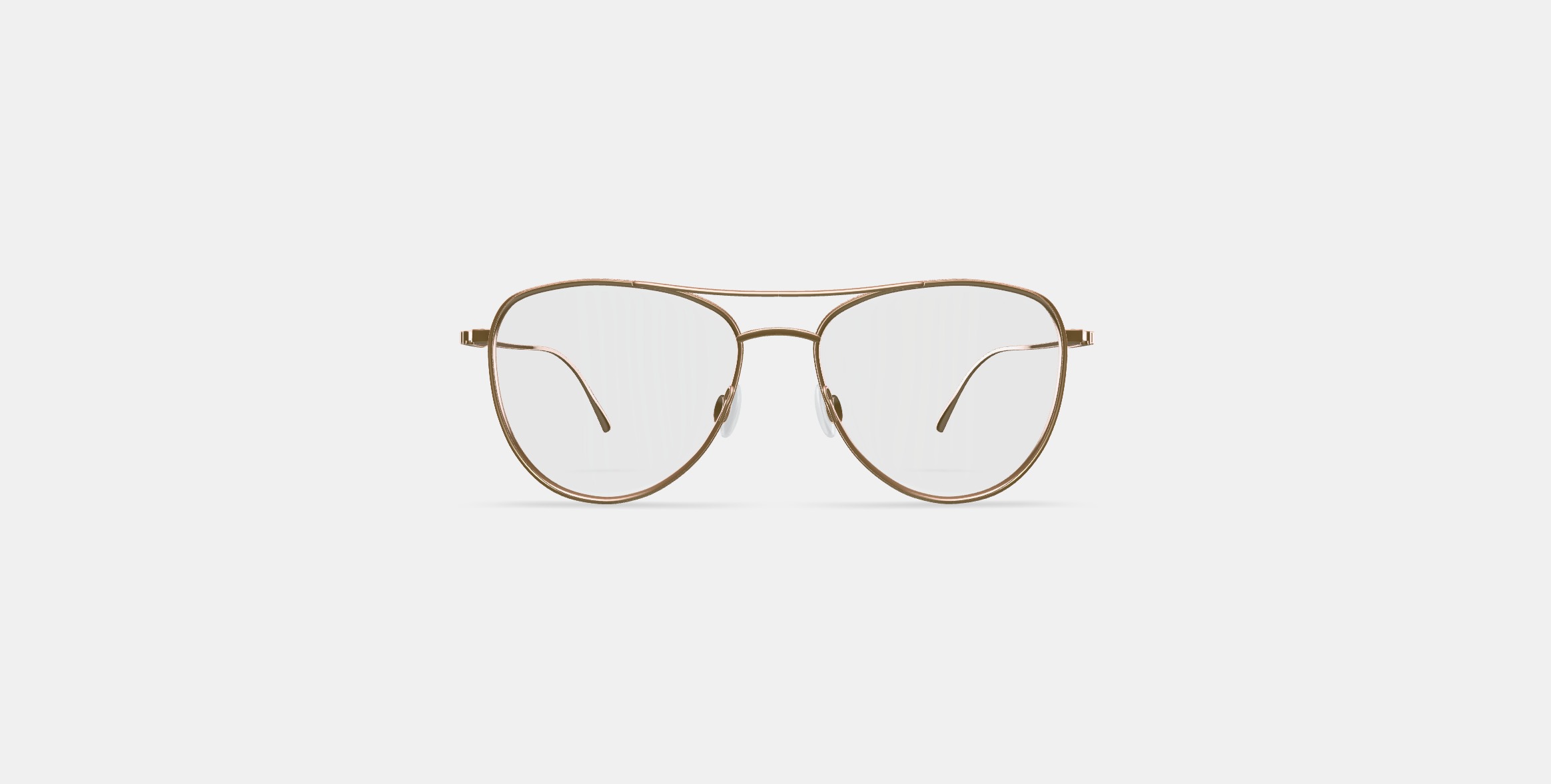 Sanaa Eyeglasses in Polished Gold with Oak Barrel 3D model_10