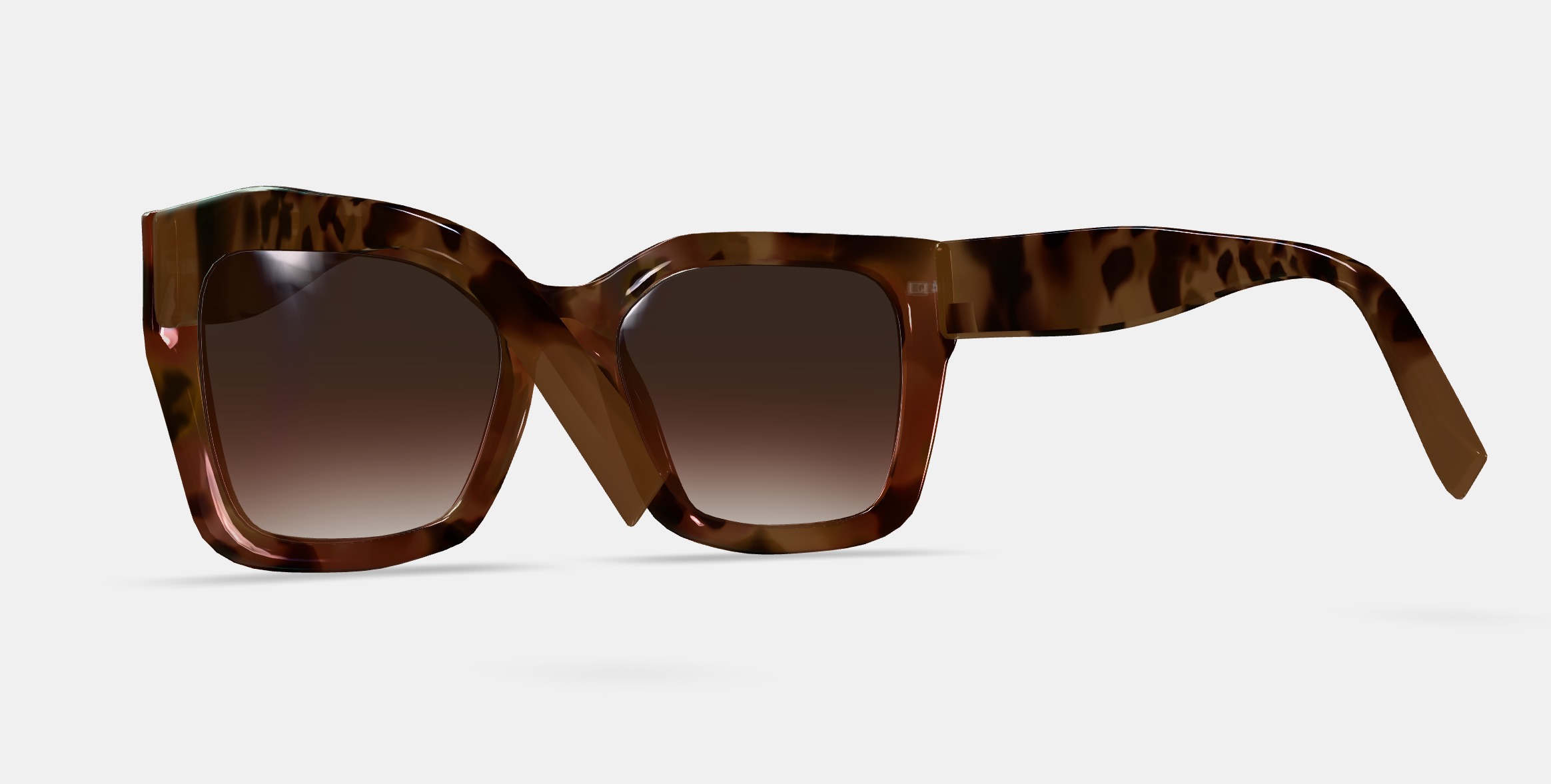 Bette Sunglasses in Sesame Tortoise 3D model_2