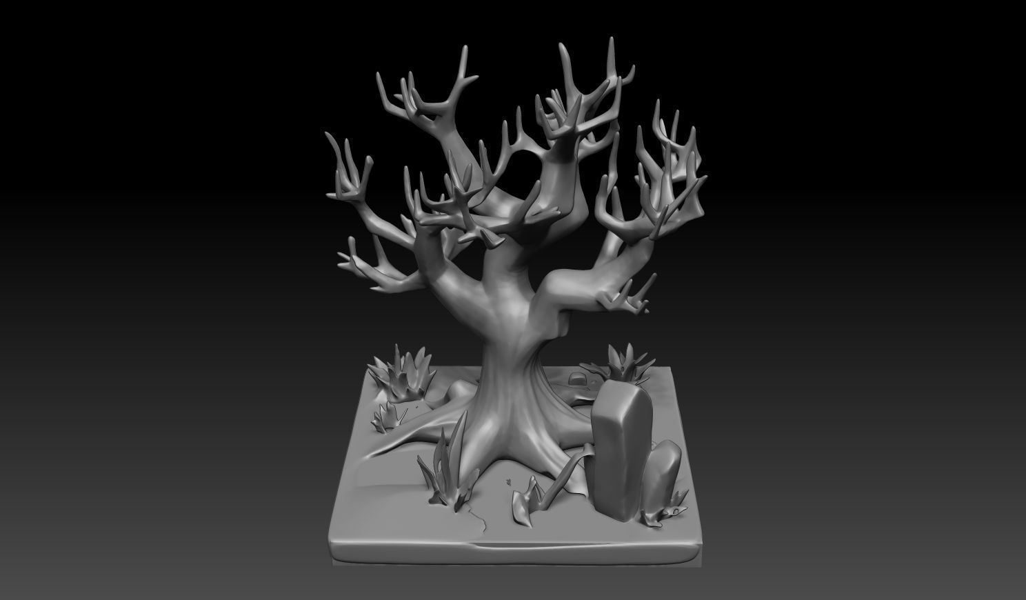 10 Tabletop Game Dry Trees - 241229 3D print model_5