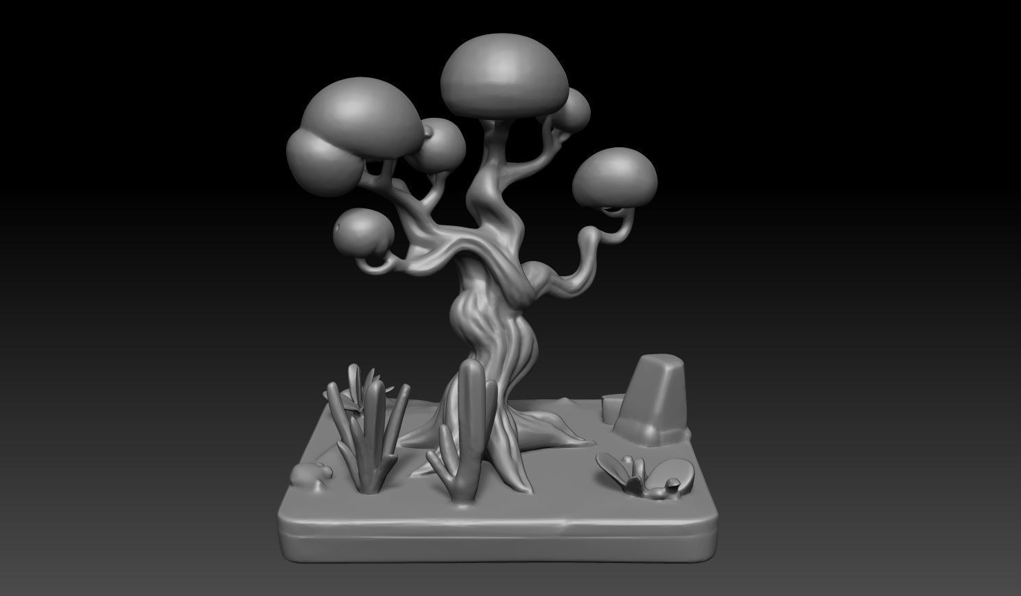 10 Tabletop Game Dry Trees - 241229 3D print model_3