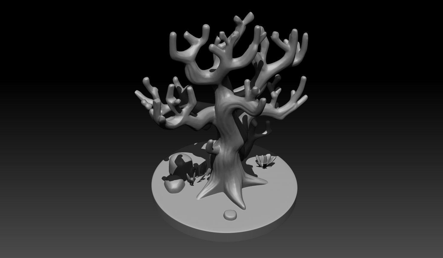 10 Tabletop Game Dry Trees - 241229 3D print model_9
