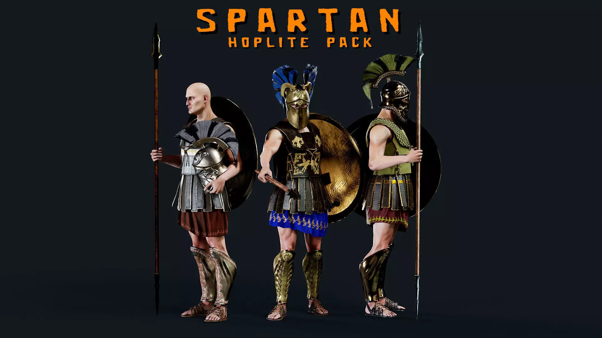 SPARTAN HOPLITES R PACK 3D Model Collection_0