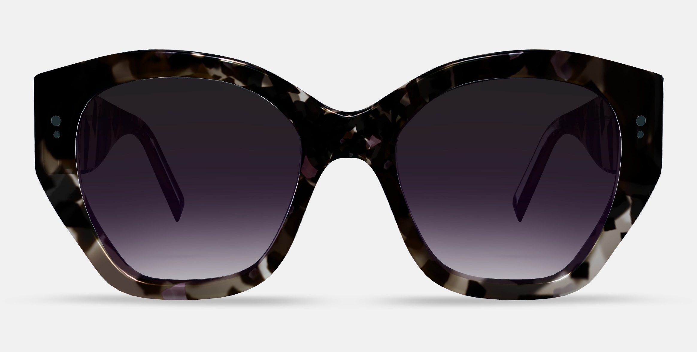 Masha Sunglasses in Black Currant Tortoise 3D model_11