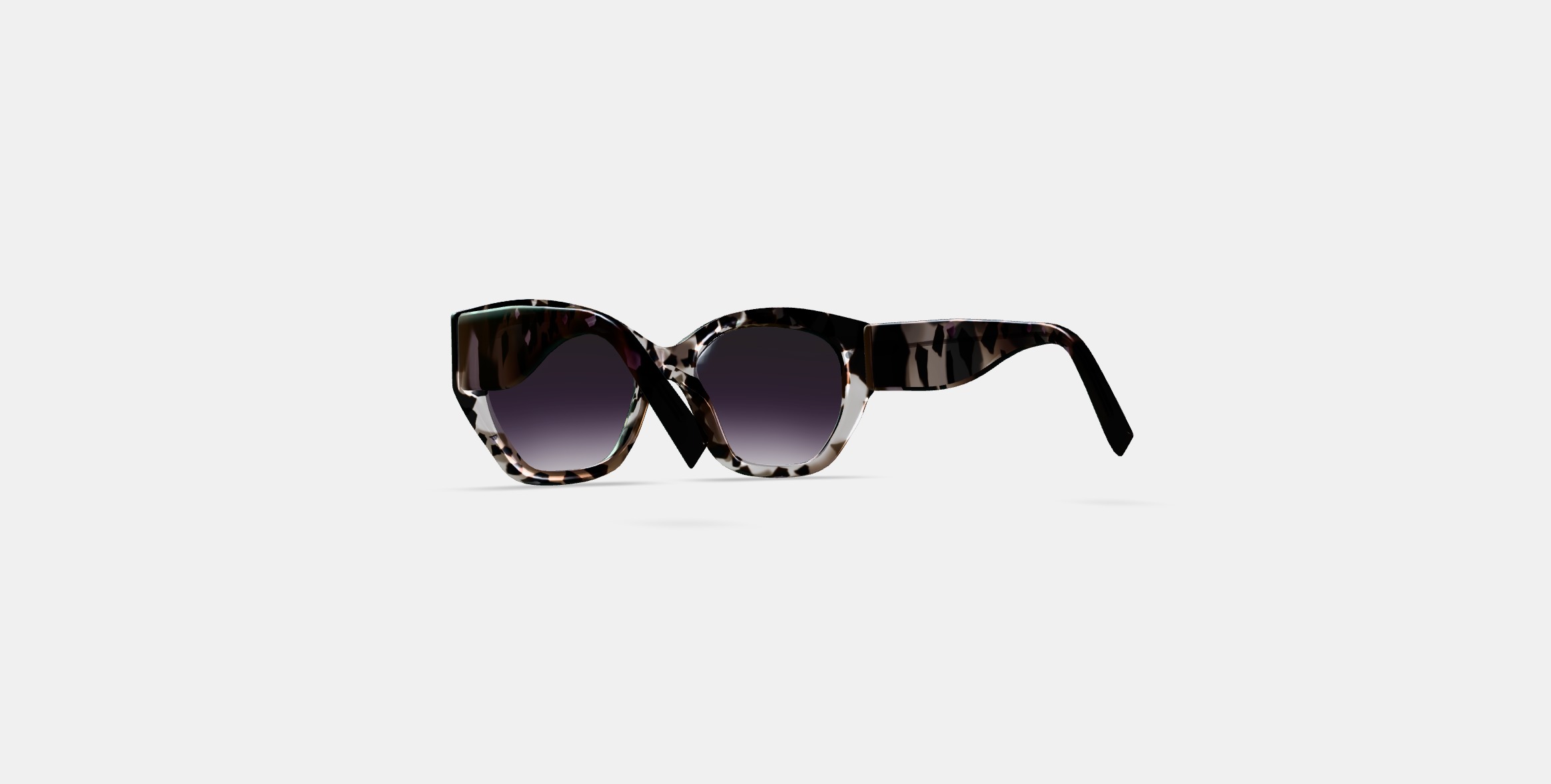 Masha Sunglasses in Black Currant Tortoise 3D model_16