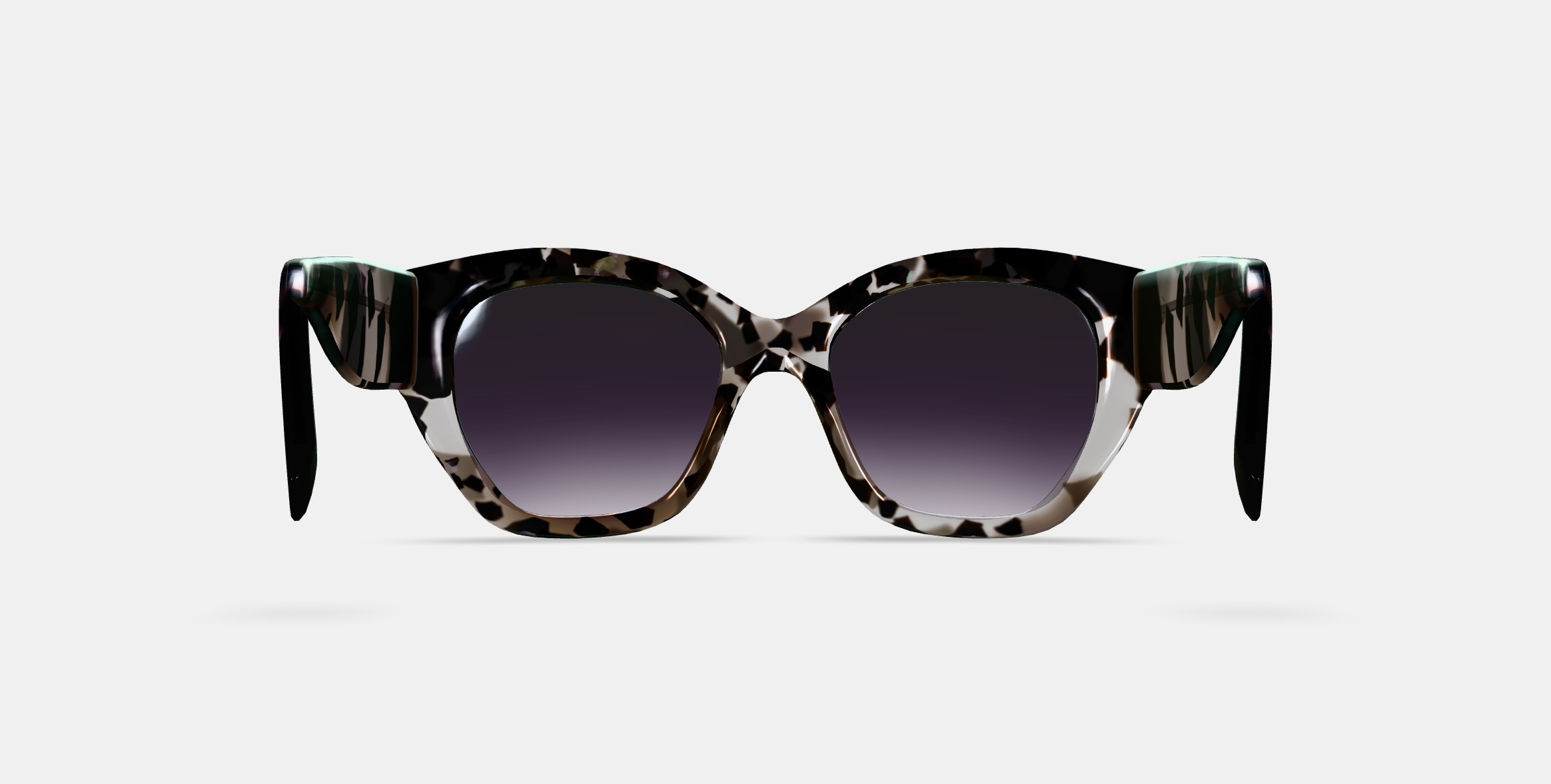 Masha Sunglasses in Black Currant Tortoise 3D model_15
