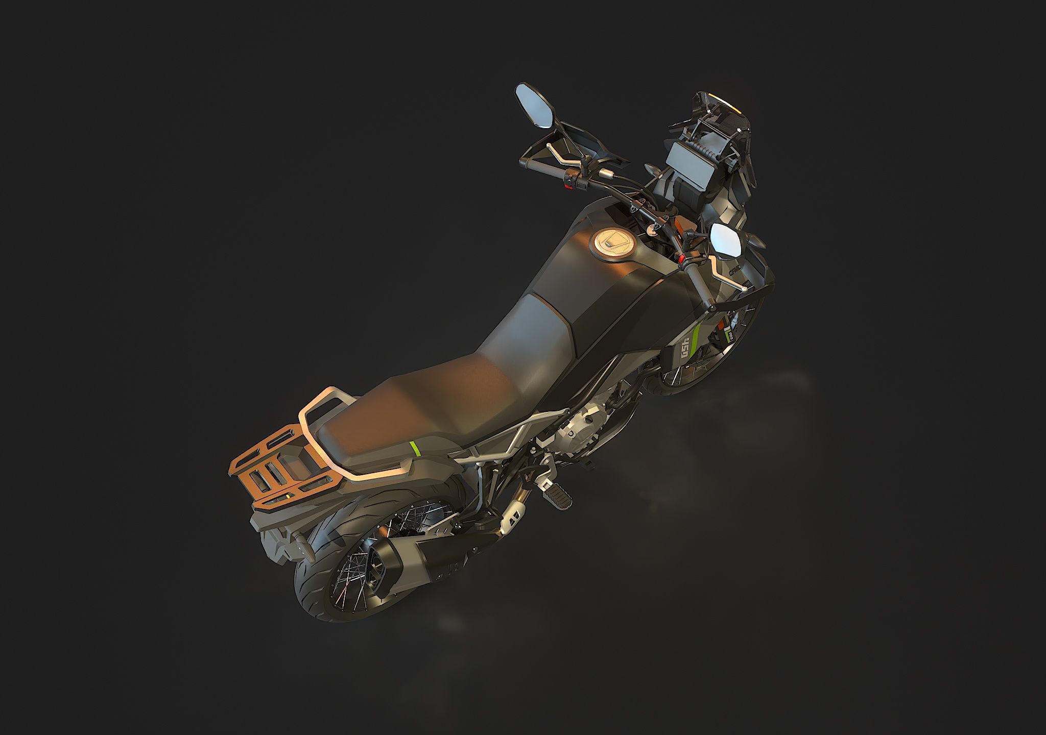 Base model  CF Moto 450 2024 3D model_4