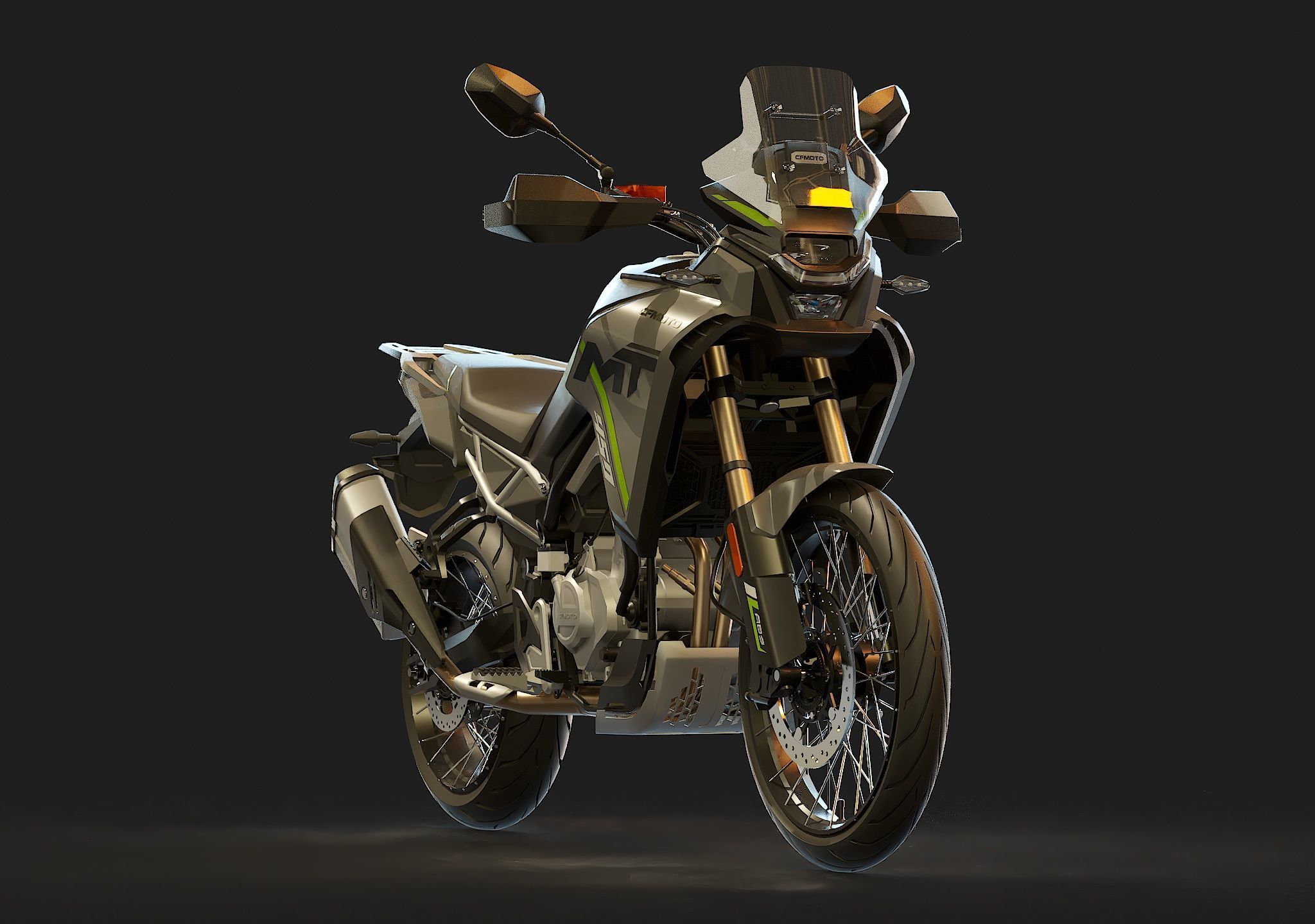 Base model  CF Moto 450 2024 3D model_8