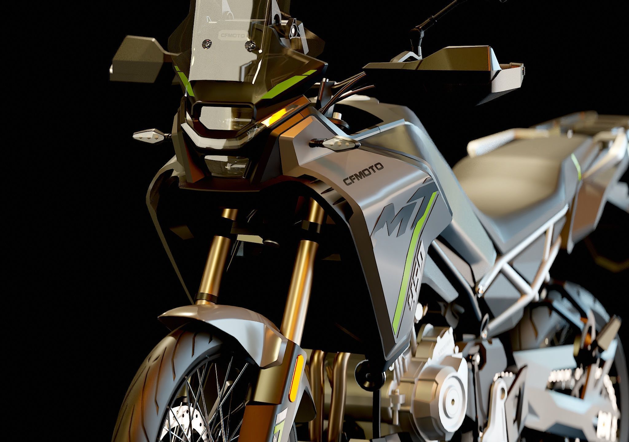 Base model  CF Moto 450 2024 3D model_10