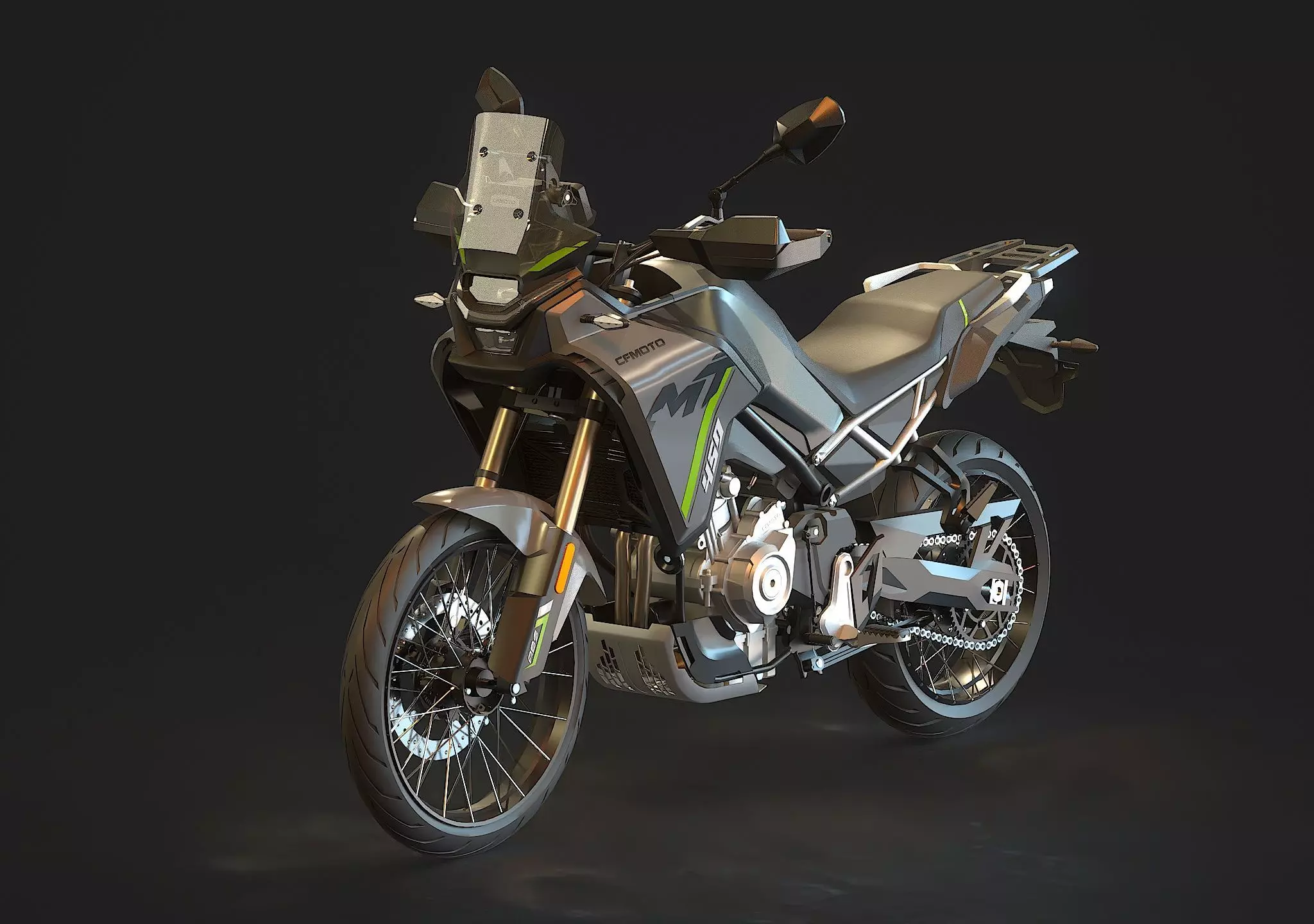 Base model  CF Moto 450 2024 3D model_0