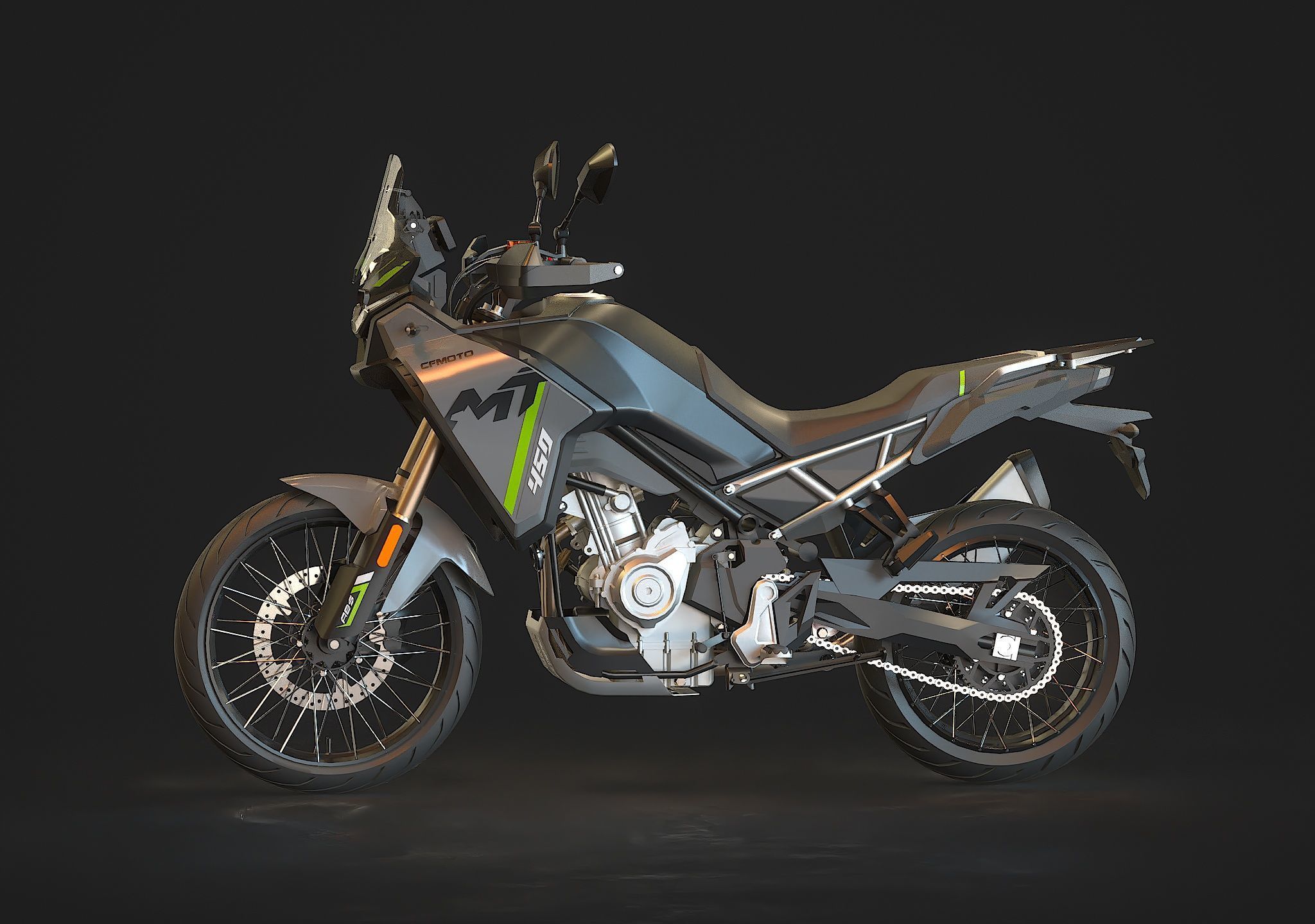 Base model  CF Moto 450 2024 3D model_3