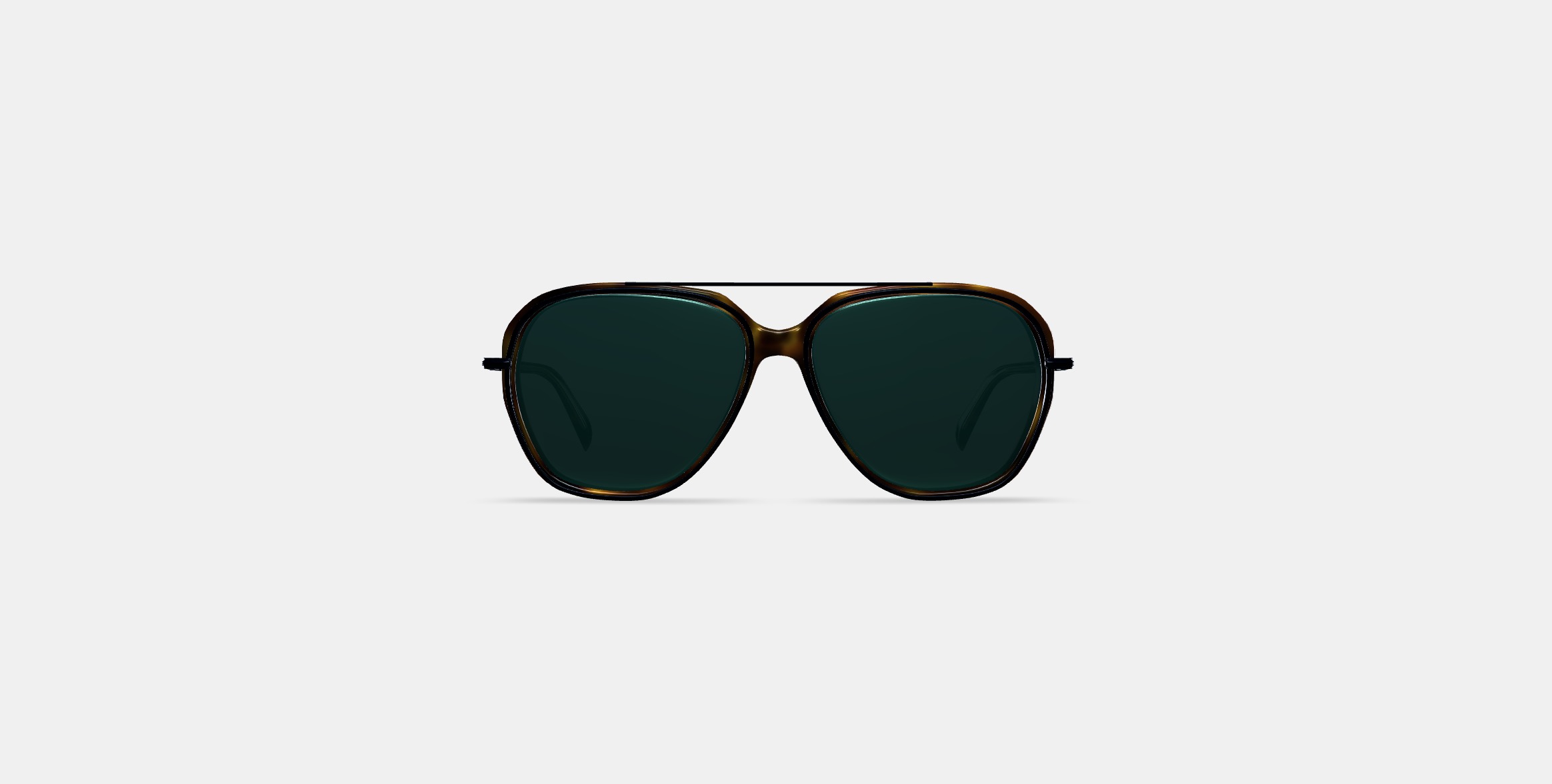 Florian Sunglasses in Cognac Tortoise with Brushed Ink 3D model_10
