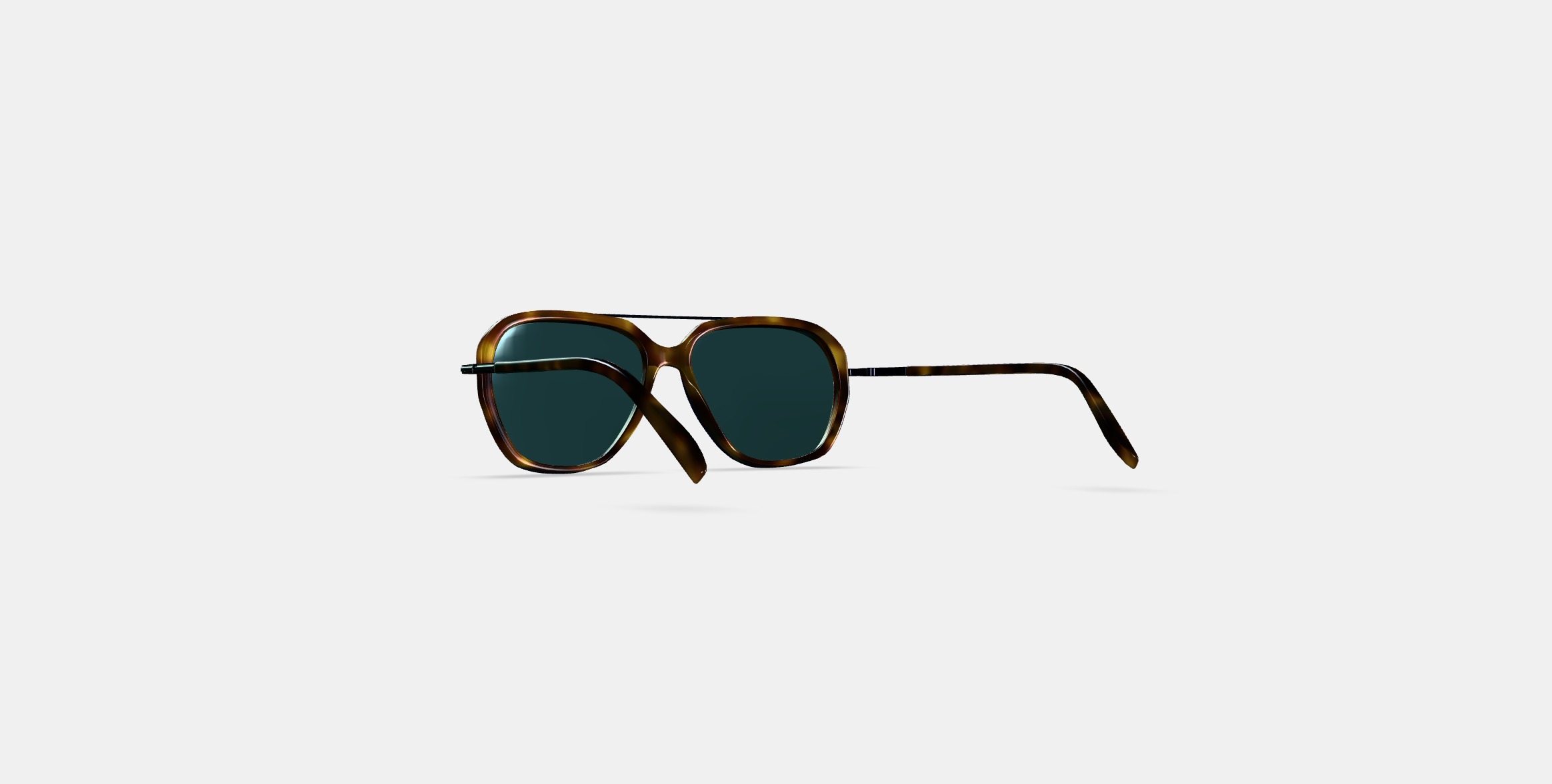 Florian Sunglasses in Cognac Tortoise with Brushed Ink 3D model_16
